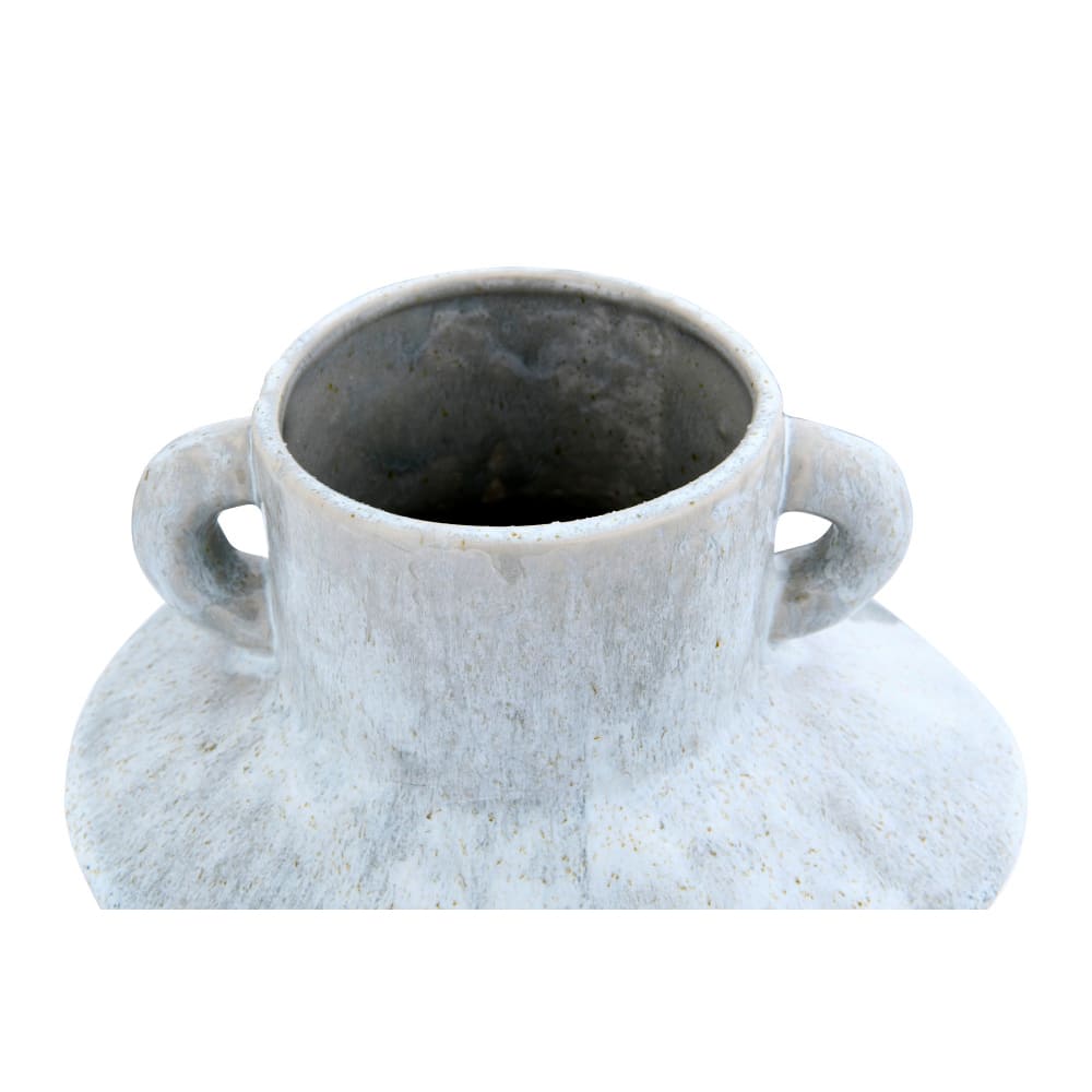 Hello Honey&#xAE; 8.25&#x22; Stoneware Vase With Reactive Glaze Finish &#x26; Vertical Handles