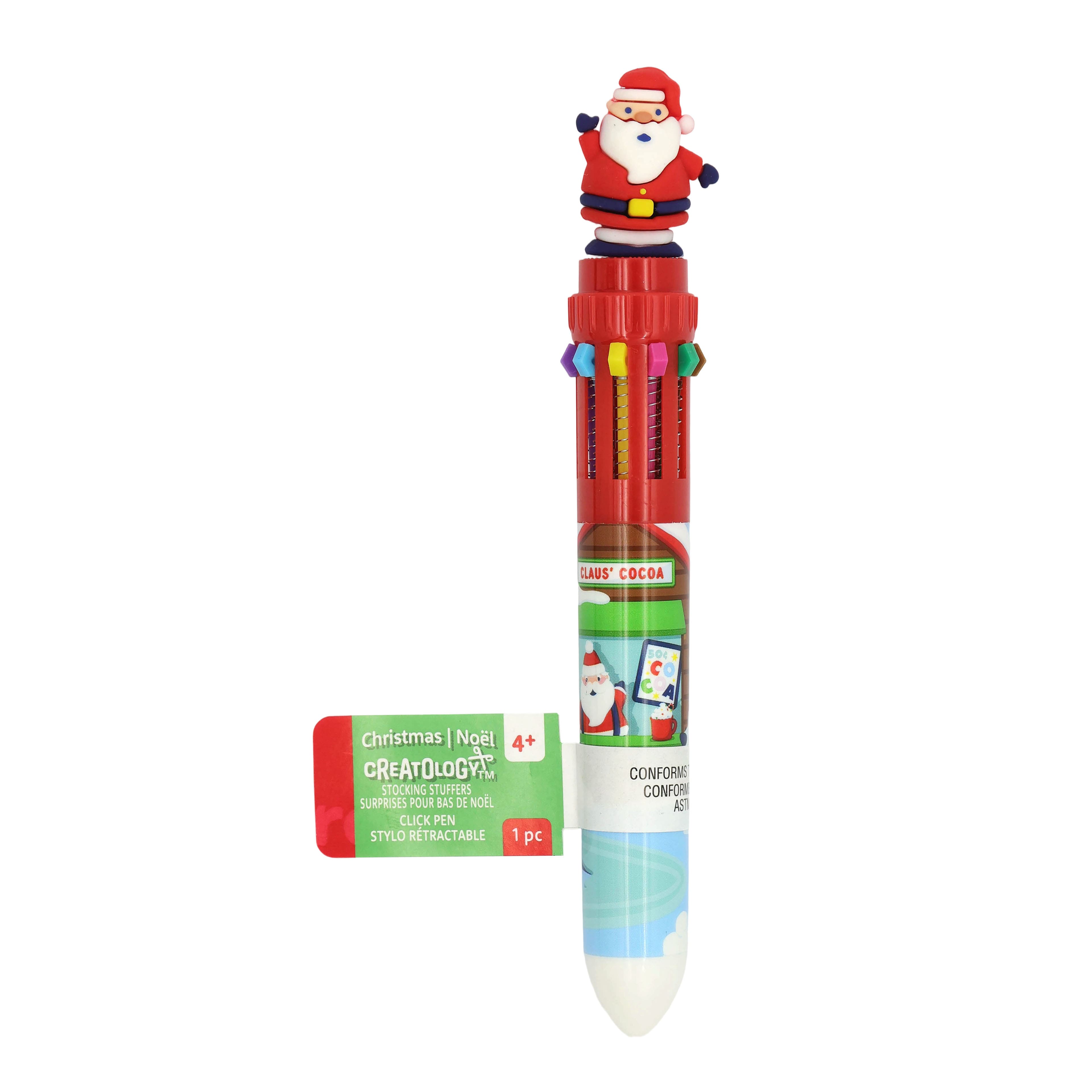 6&#x22; Santa 6-Color Novelty Click It Pen by Creatology&#x2122;