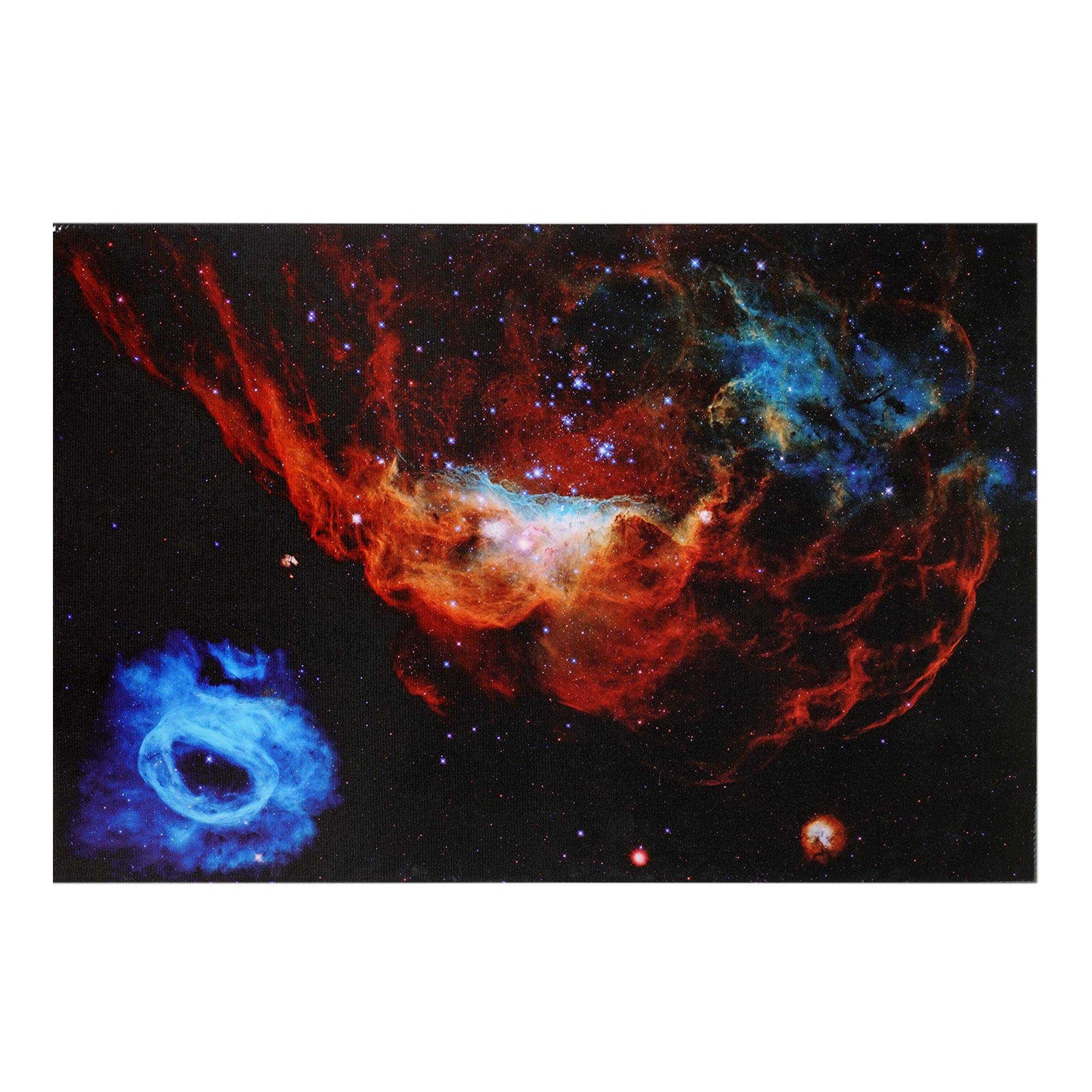 American Art D&#xE9;cor&#x2122; 36&#x22; NASA Hubble 30 Years Galaxy Glossy Canvas Wall Art Print