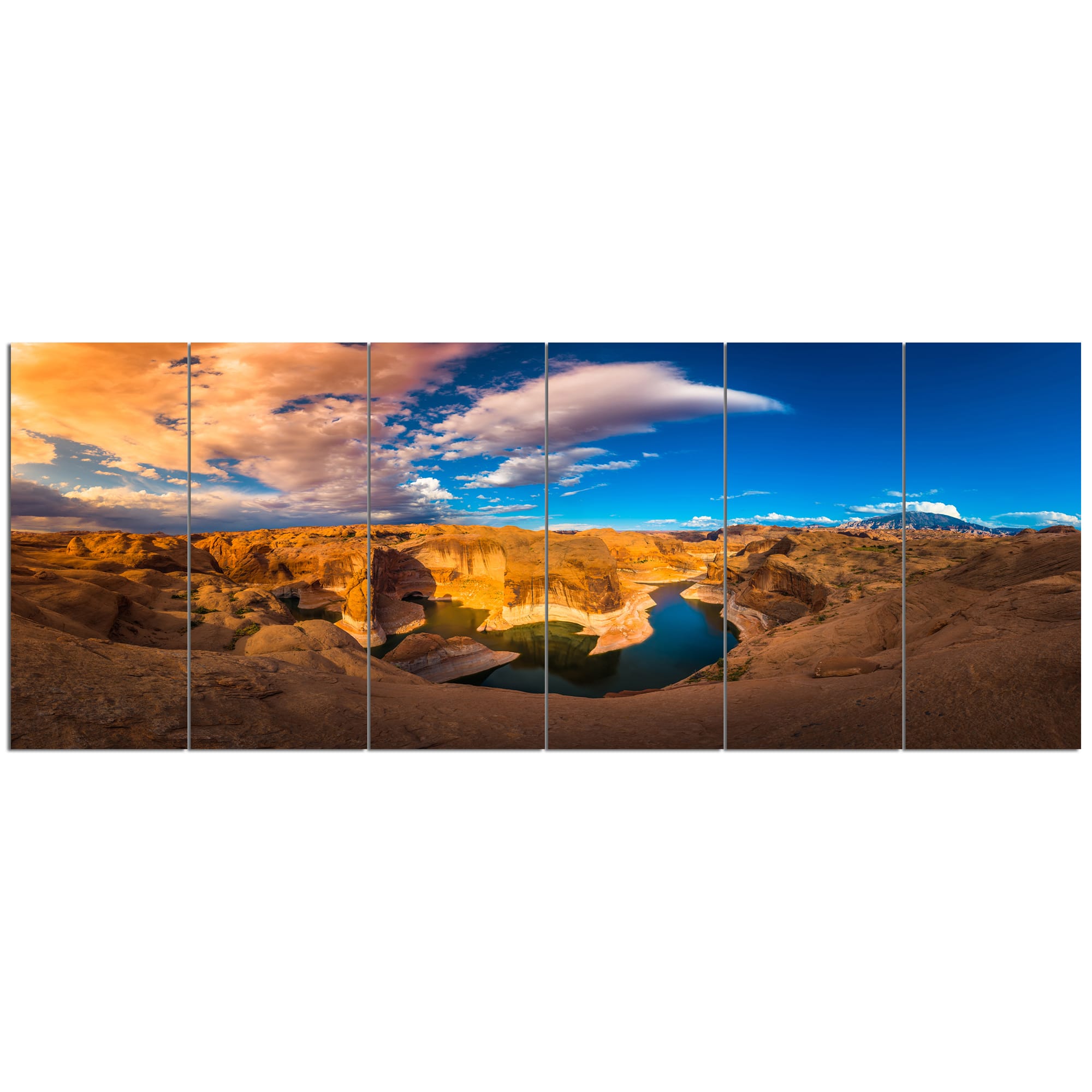 Designart - Reflection Canyon Lake Powell - Landscape Canvas Art Print