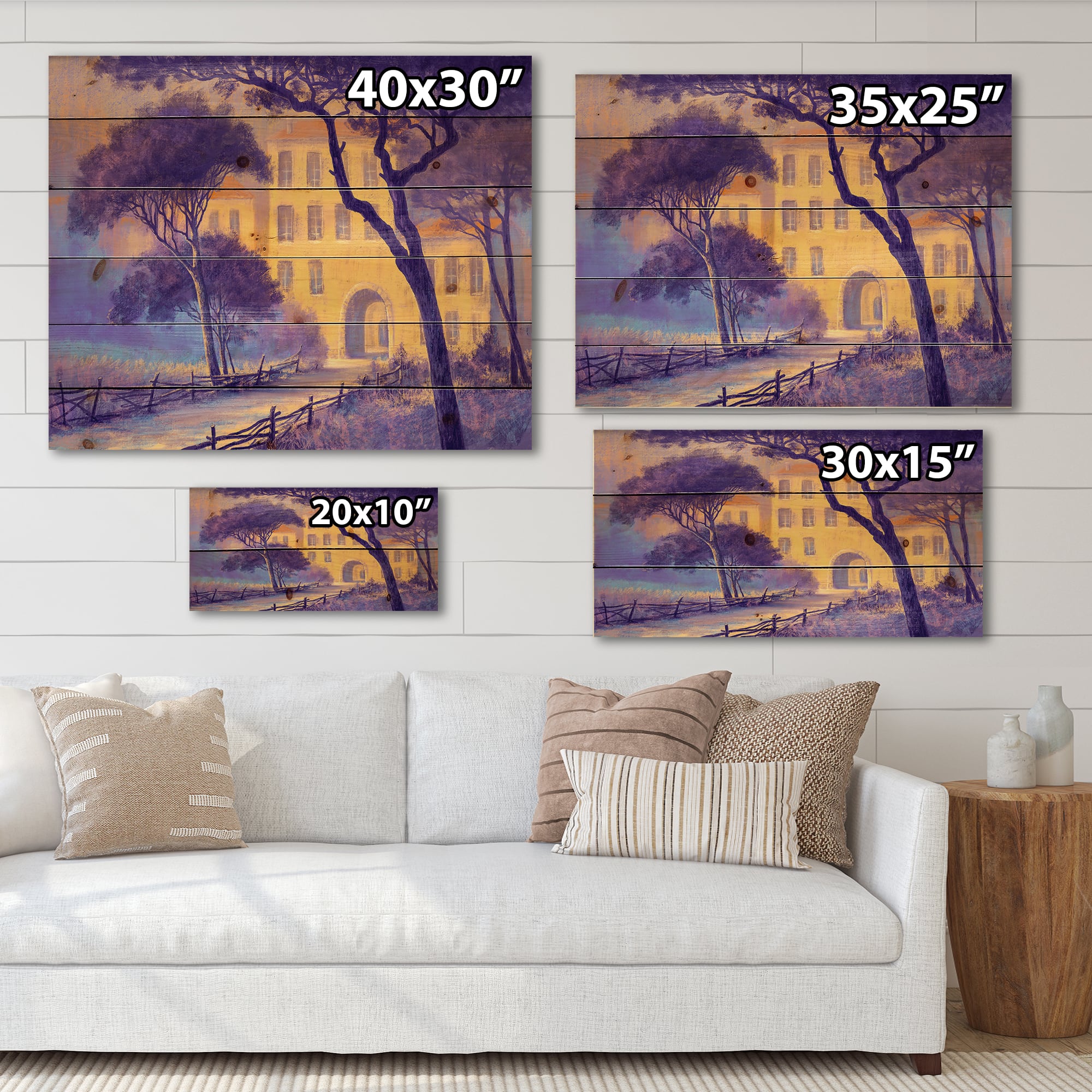 Designart - Street Landscape On Footpath & Trees In A City