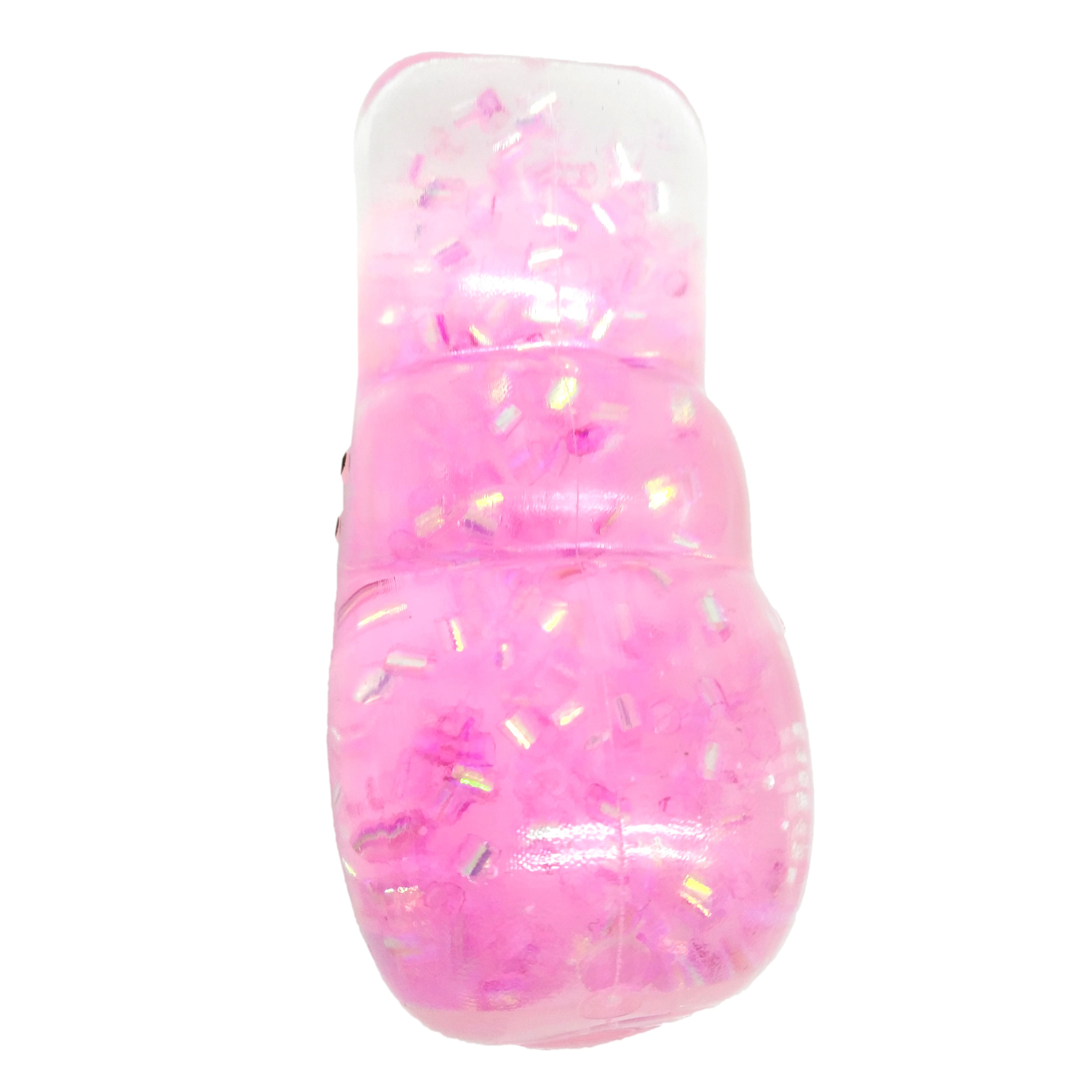 PEEPS&#xAE; Pink Bunny Tinsel Squeeze Toy