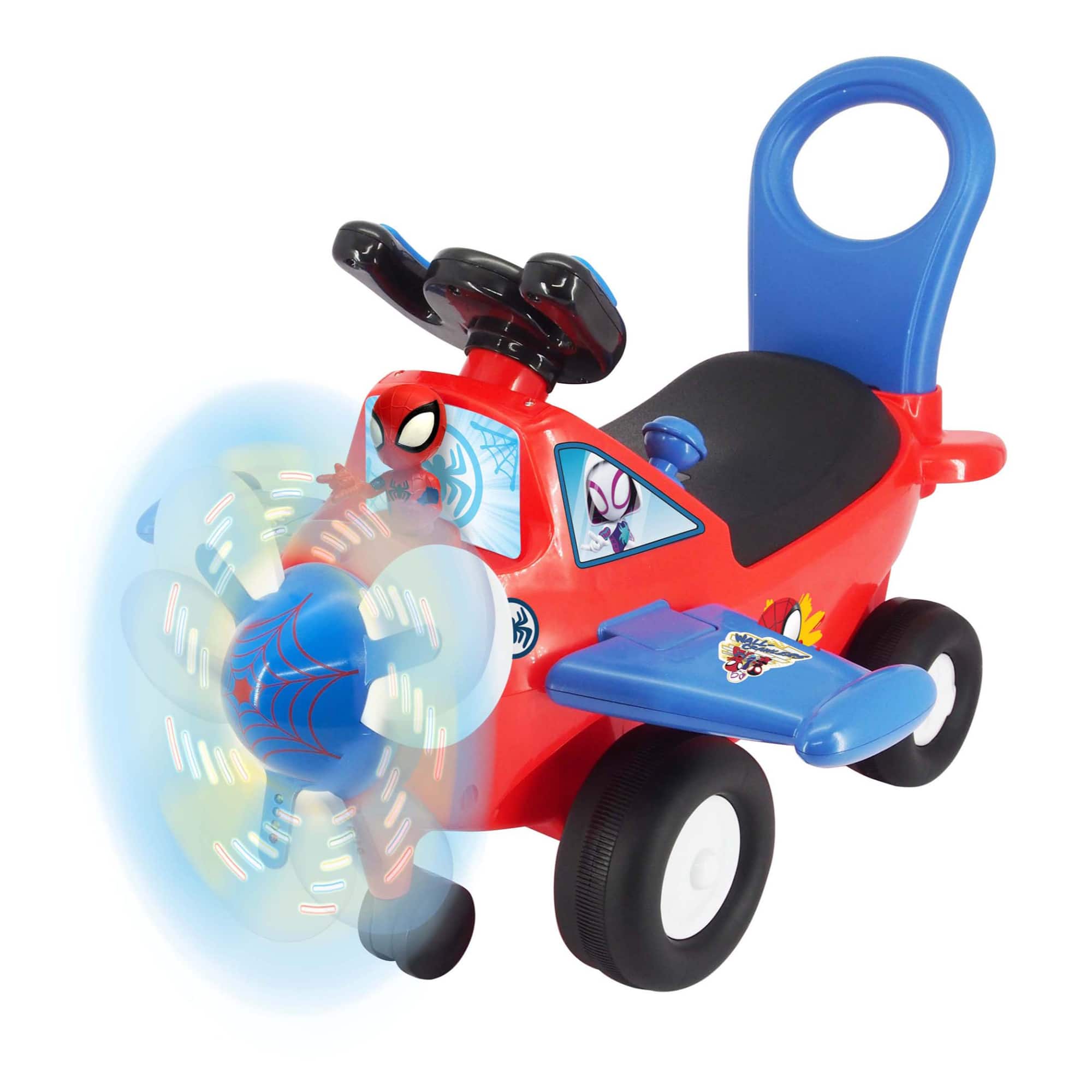 Kiddieland Marvel® Lights n' Sounds Spidey Activity Plane Ride-On