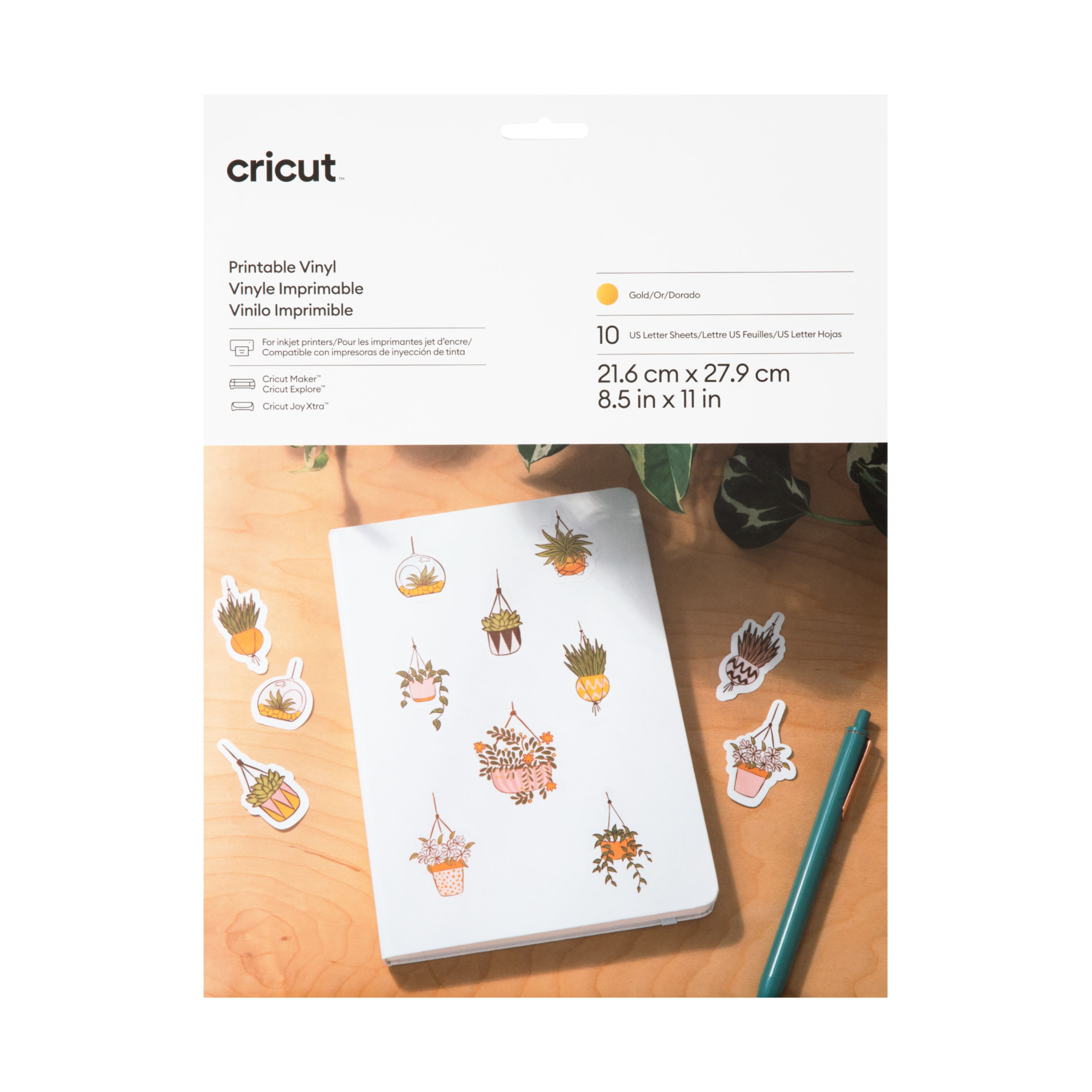 Cricut® Gold Printable Vinyl, 10ct.