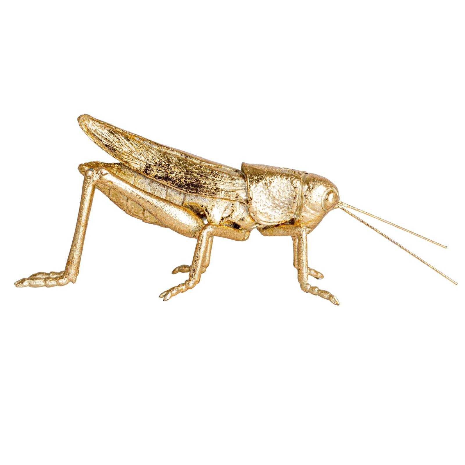 Hello Honey&#xAE; 5.5&#x22; Gold Gilded Garden Grasshopper D&#xE9;cor