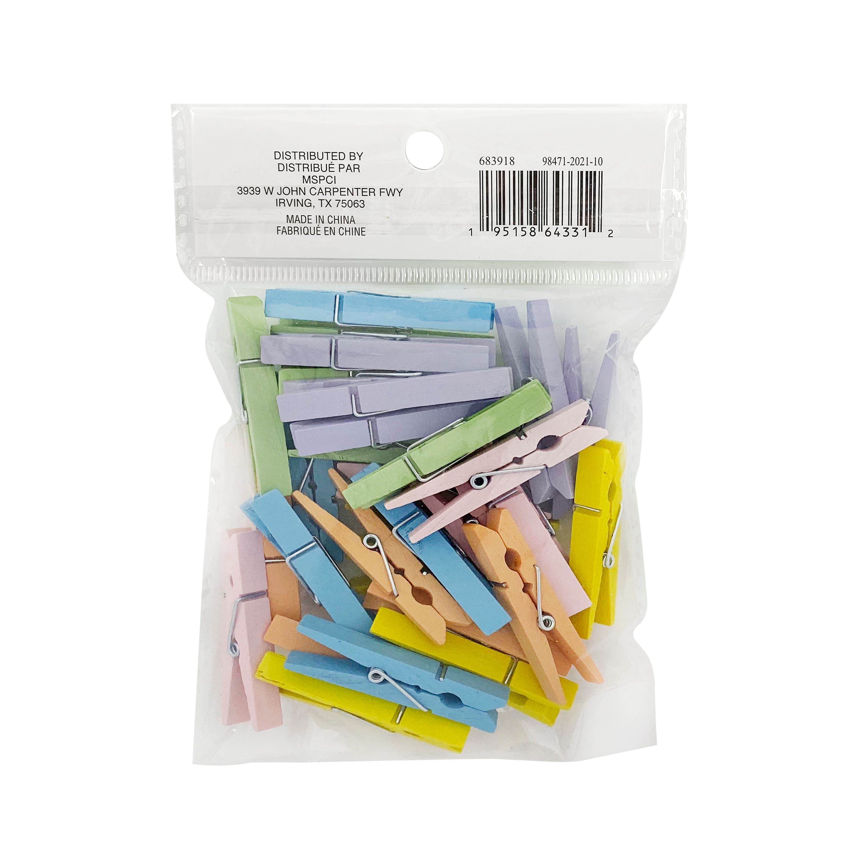 12 Packs: 30 ct. (360 total) Medium Pastel Clothespins by Recollections™
