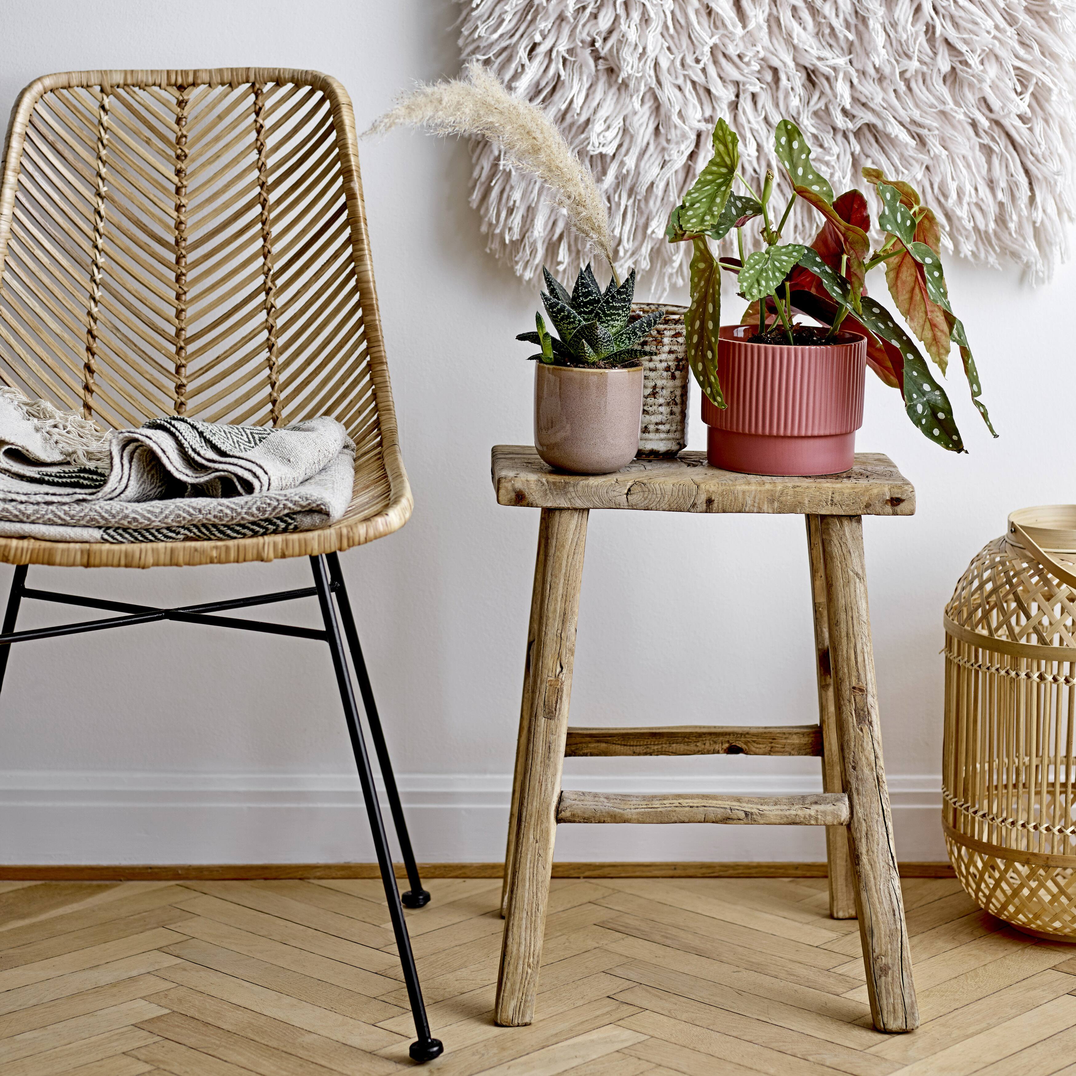 Hello Honey® Natural & Black Boho Rattan & Metal Dining Chair