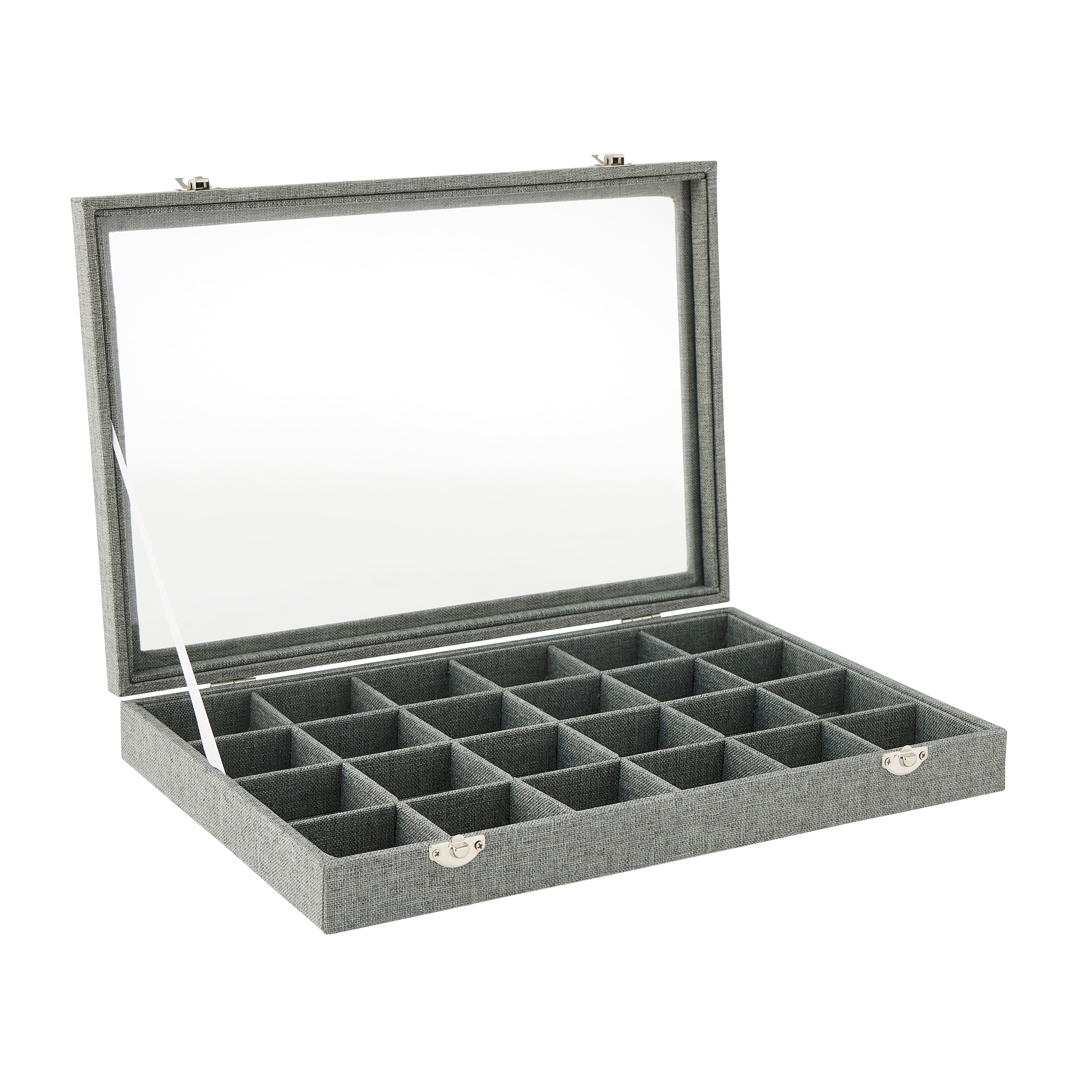 6 Pack: Gray Jewelry Tray with Lid by Bead Landing™