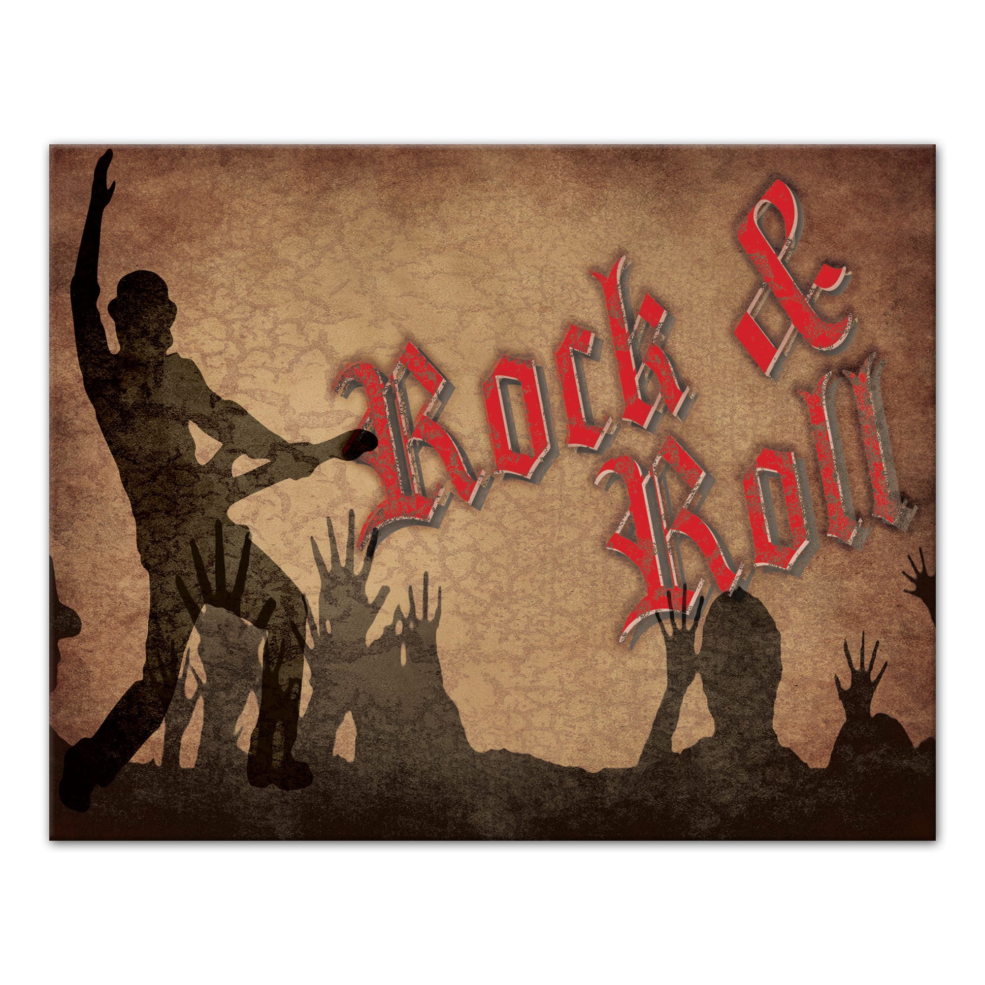 Rock And Roll Band 14" x 11" Canvas Wall Art