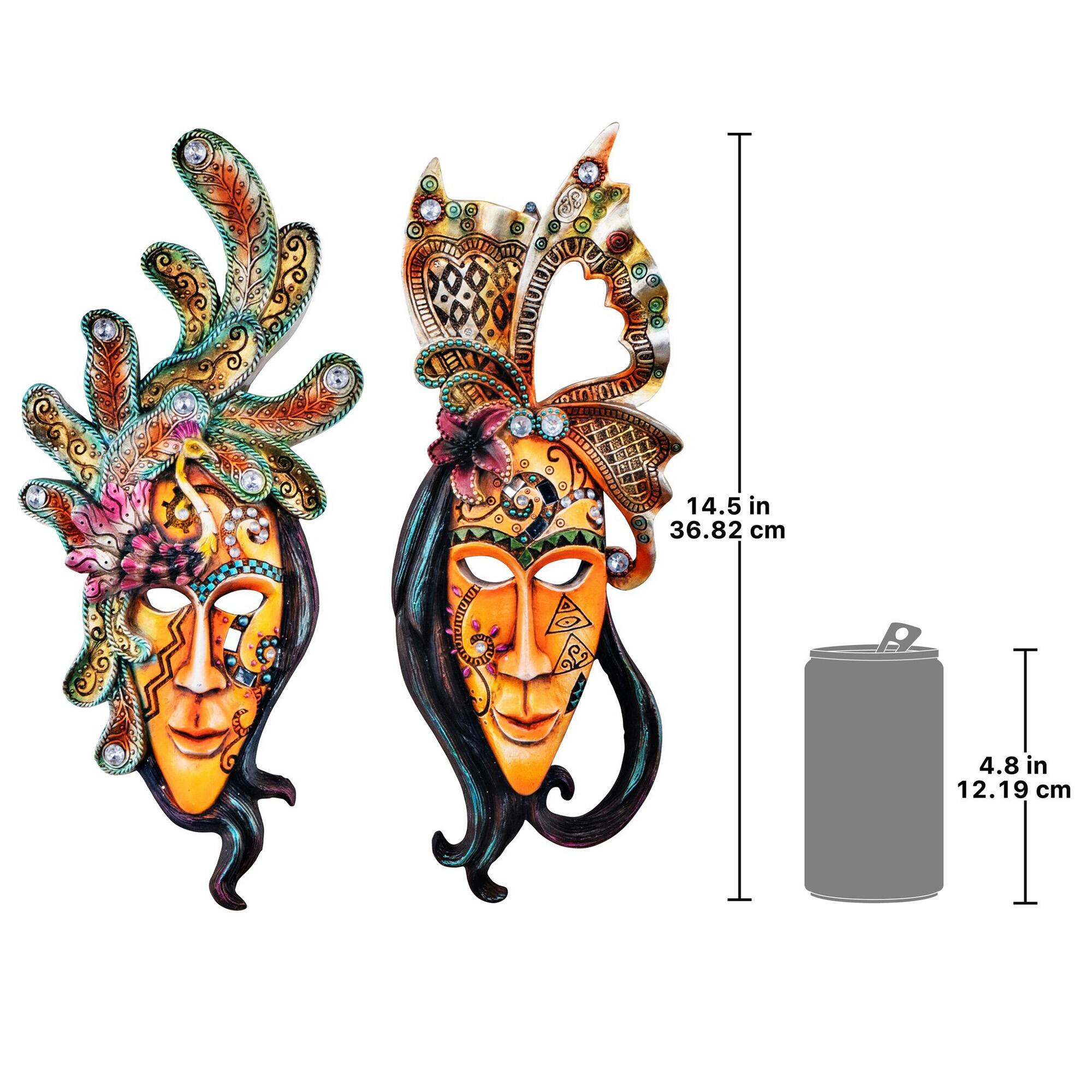 Design Toscano Masquerade at Mardi Gras Mask Wall Sculpture Set