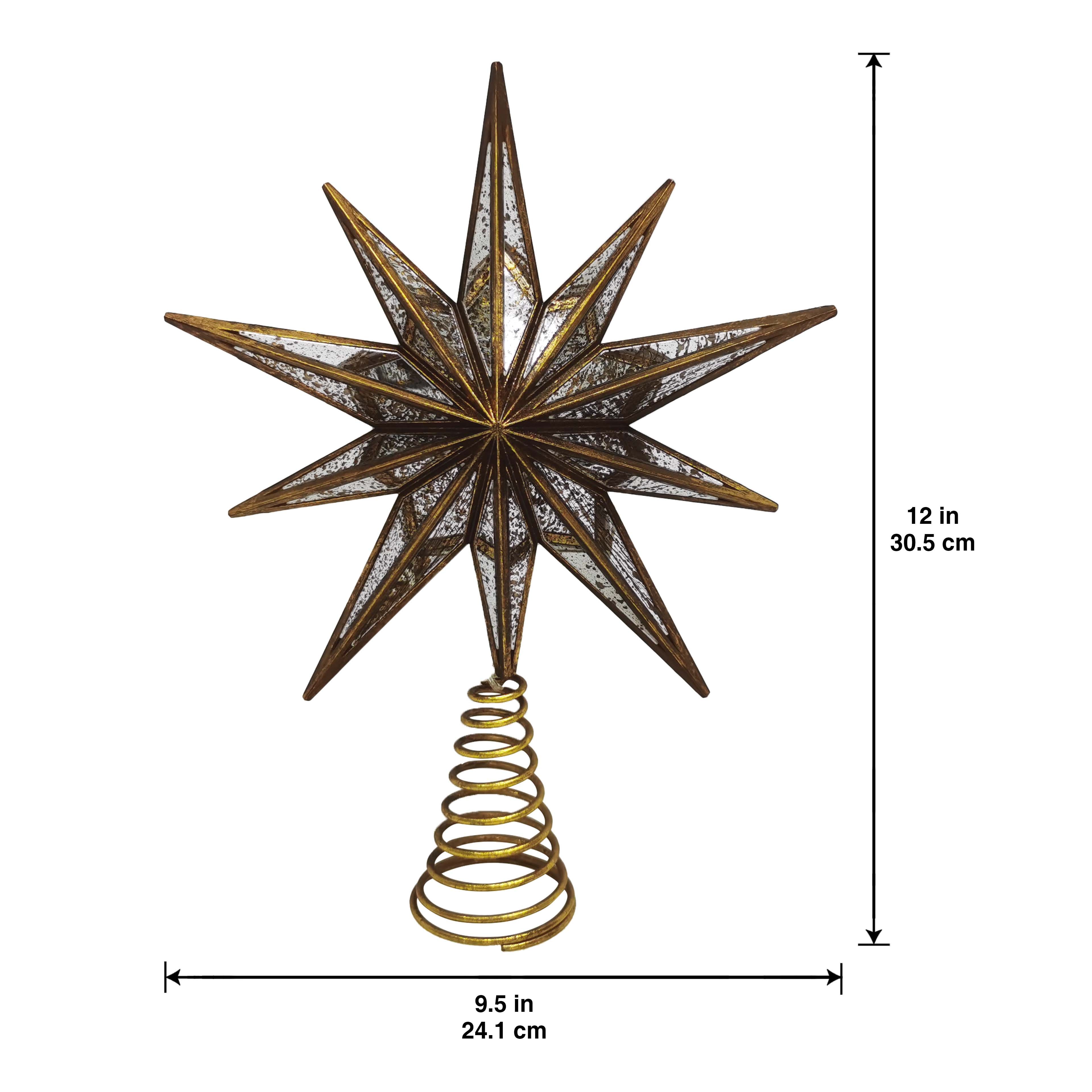 9.5&#x22; Gold Bethlehem Star LED Tree Topper by Ashland&#xAE;