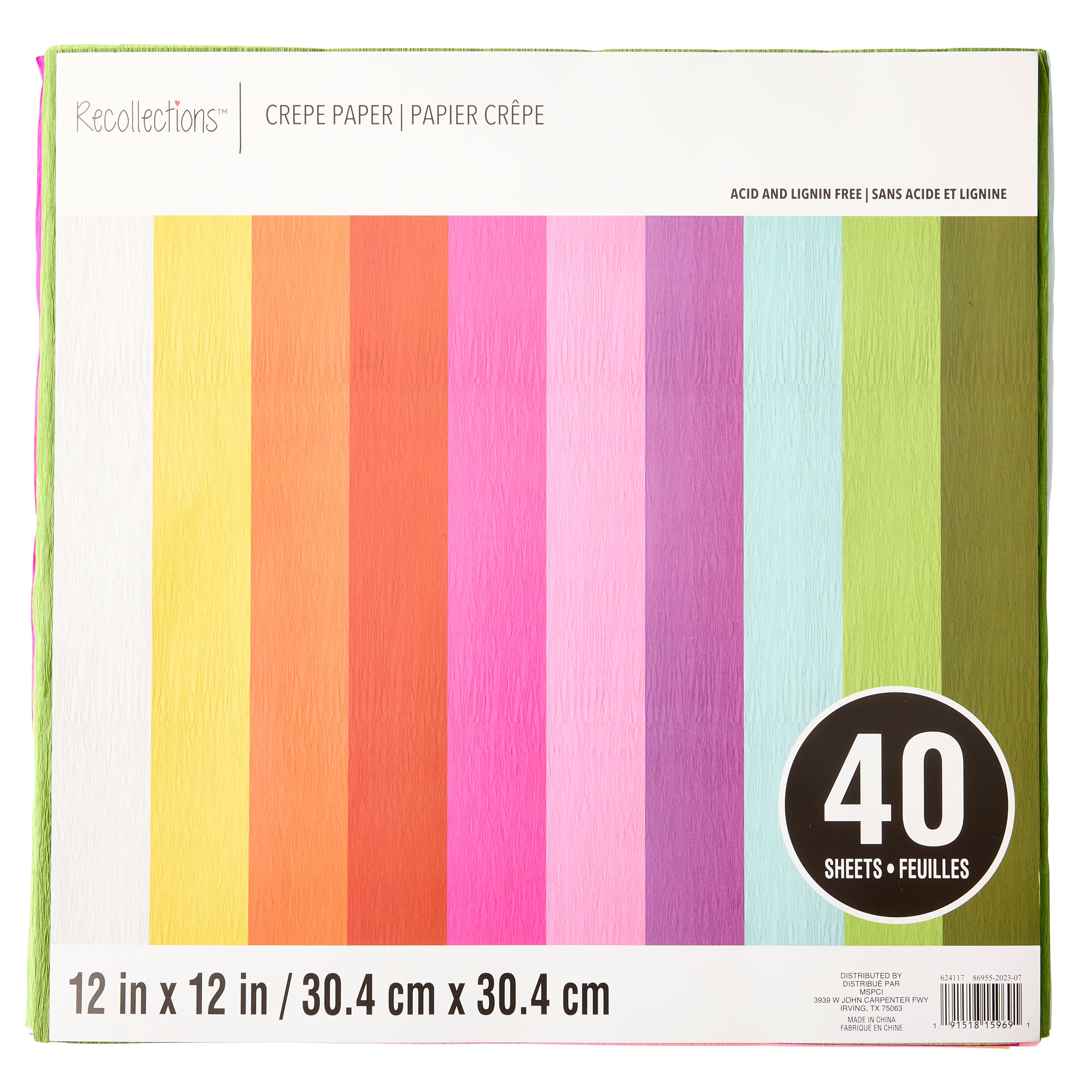 Fiesta 12" x 12" Crepe Paper by Recollections™, 40 Sheets