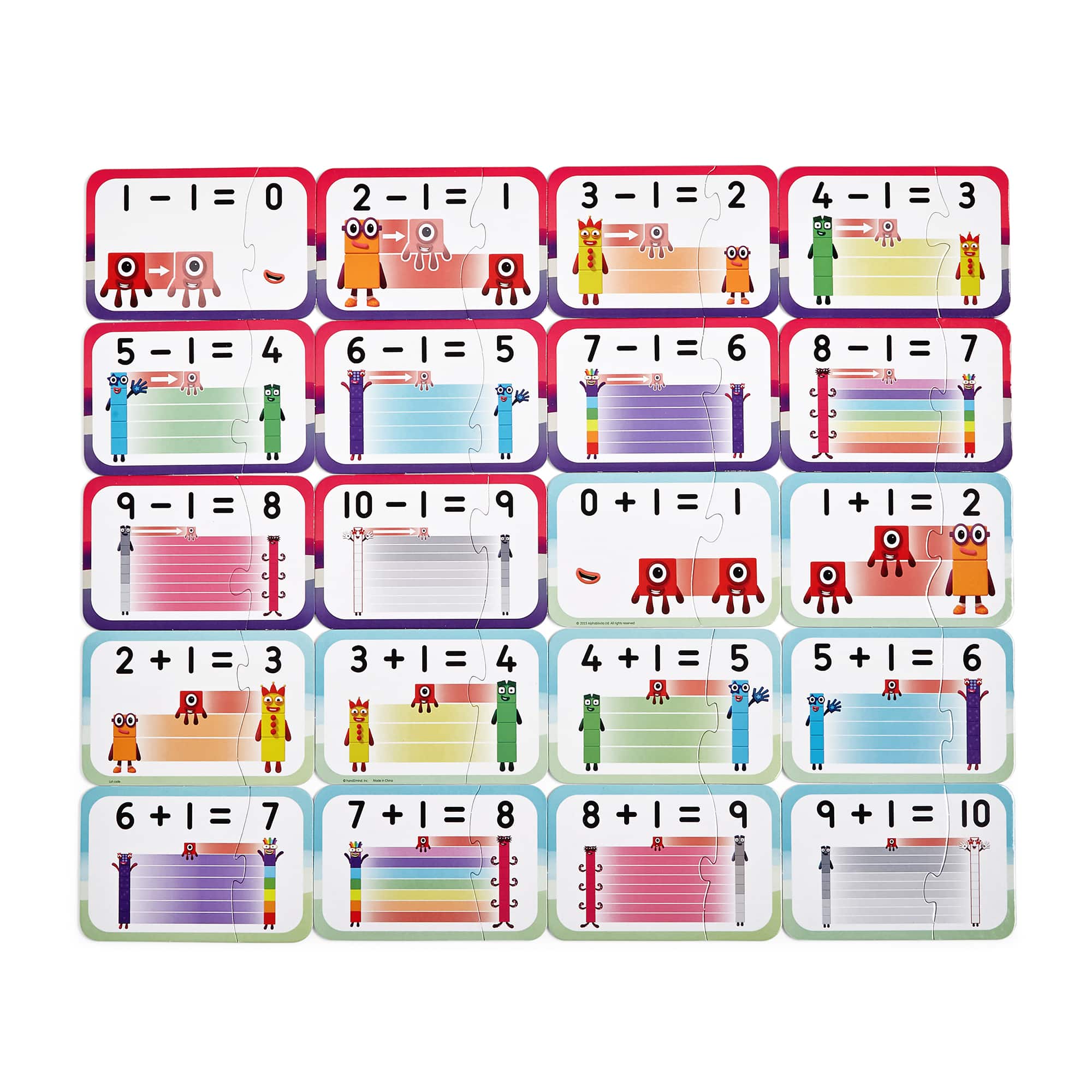 hand2mind Numberblocks® Simple Cut Adding & Subtracting Puzzle Set