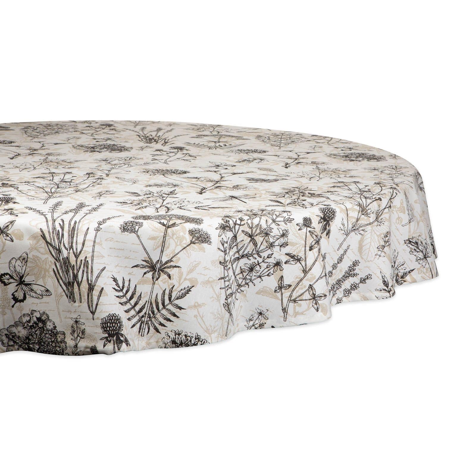 DII® 70" Round Botanical Print Tablecloth