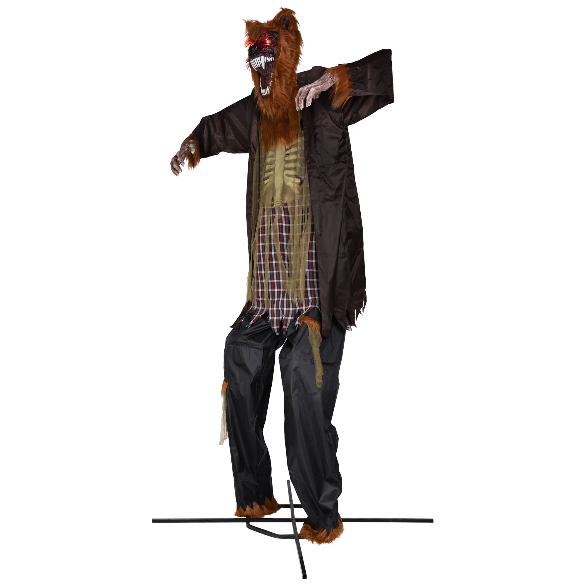Huge Lighted and Animated Talking Werewolf Commercial Outdoor Halloween Decoration - 12&#x27;