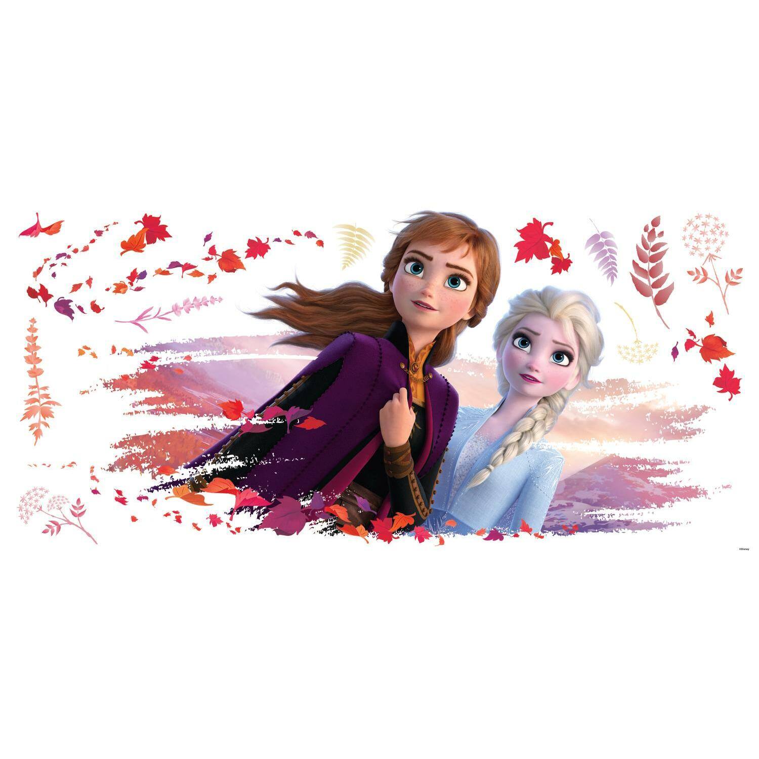 RoomMates Frozen II Elsa & Anna Peel & Stick Giant Wall Decals