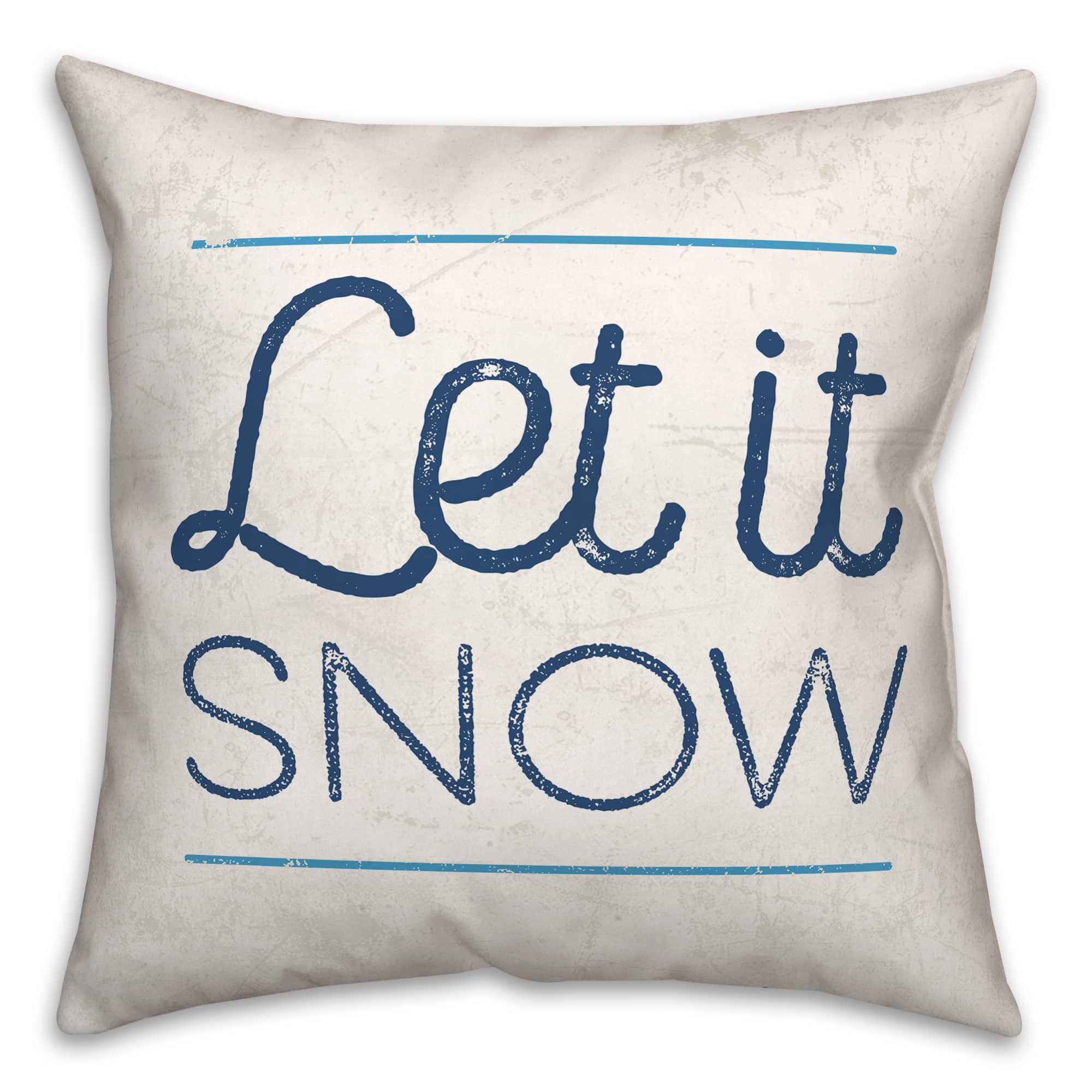 Let It Snow Skis  18x18 Throw Pillow