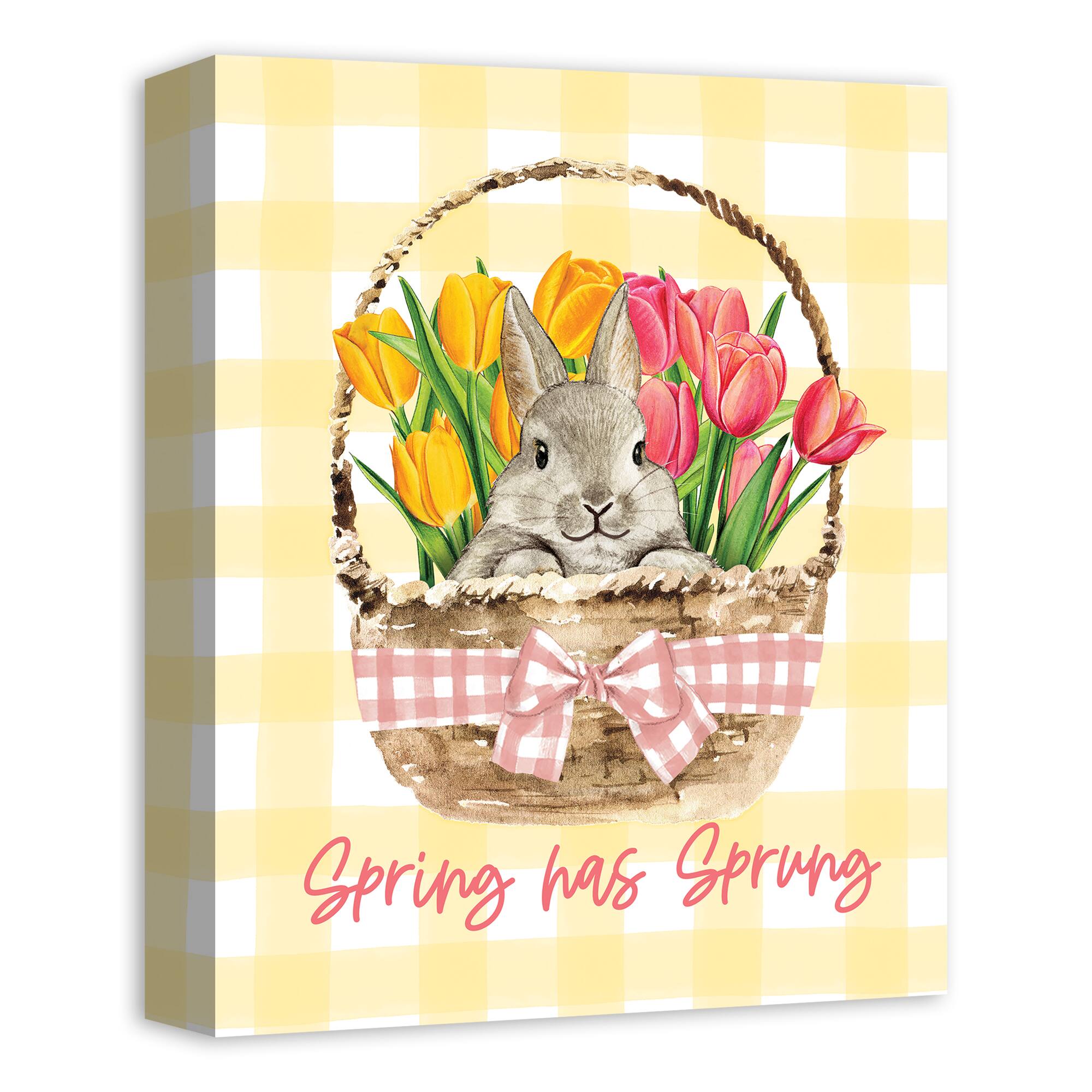 Spring has Sprung Basket Canvas Wall Art