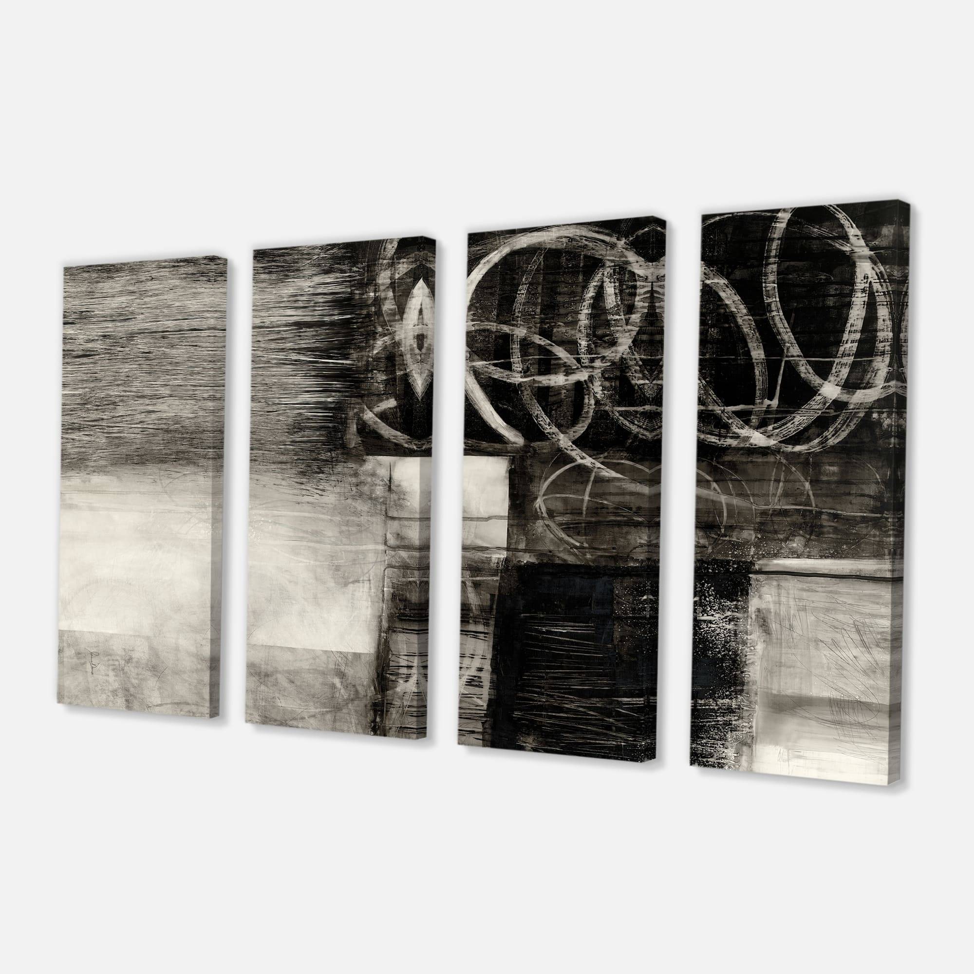 Designart - A Geometric Day I - Mid-Century Modern Gallery-wrapped Canvas