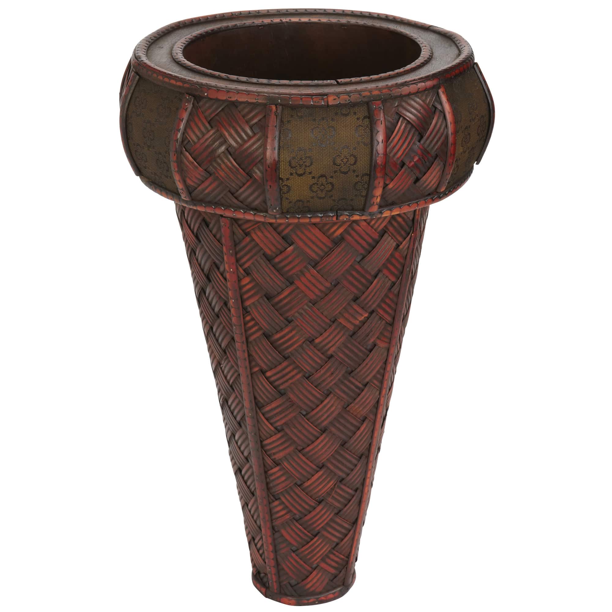 22&#x22; Brown Decorative Stand Planter