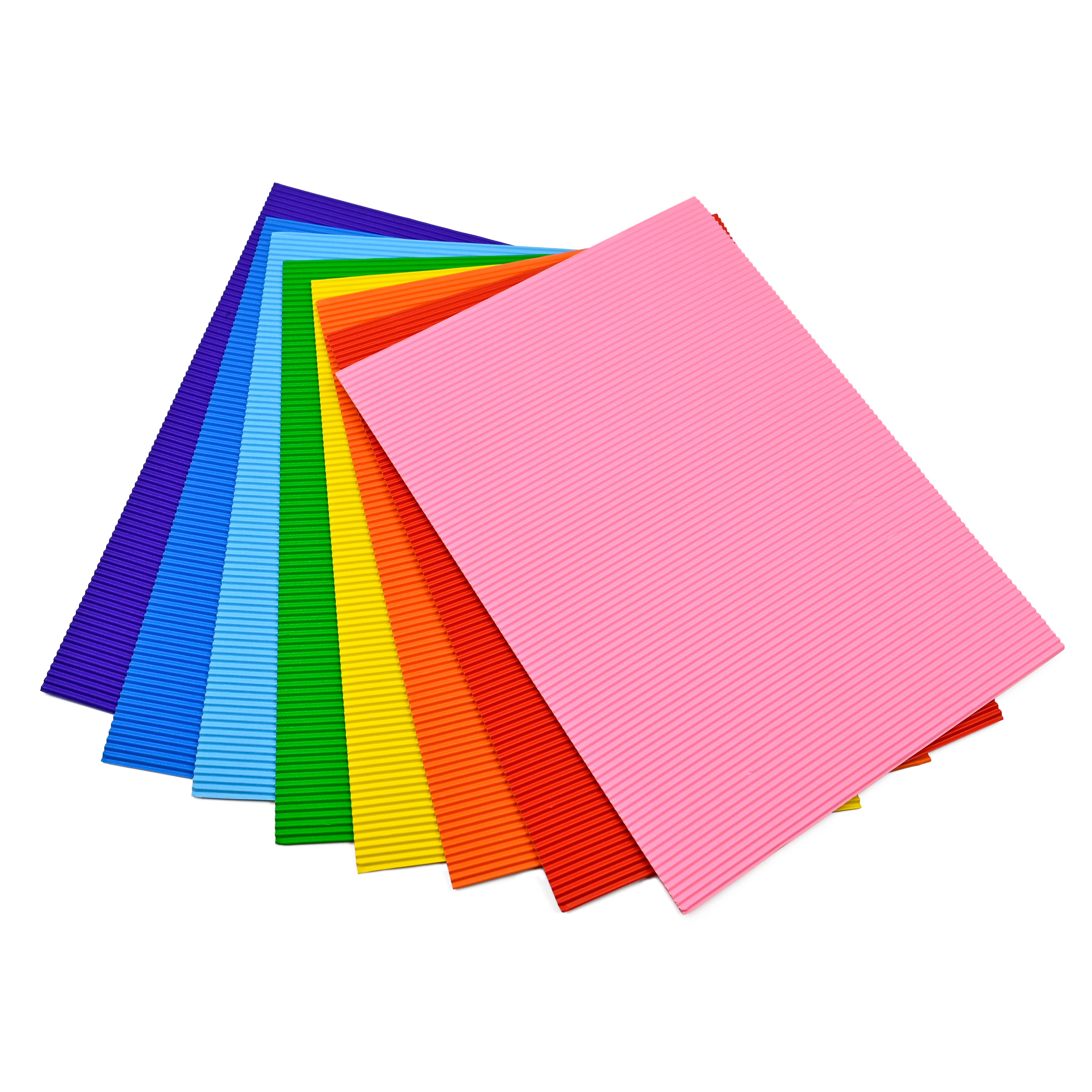 9&#x22; x 12&#x22; Multicolor Corrugate Paper, 8ct. by Creatology&#x2122;