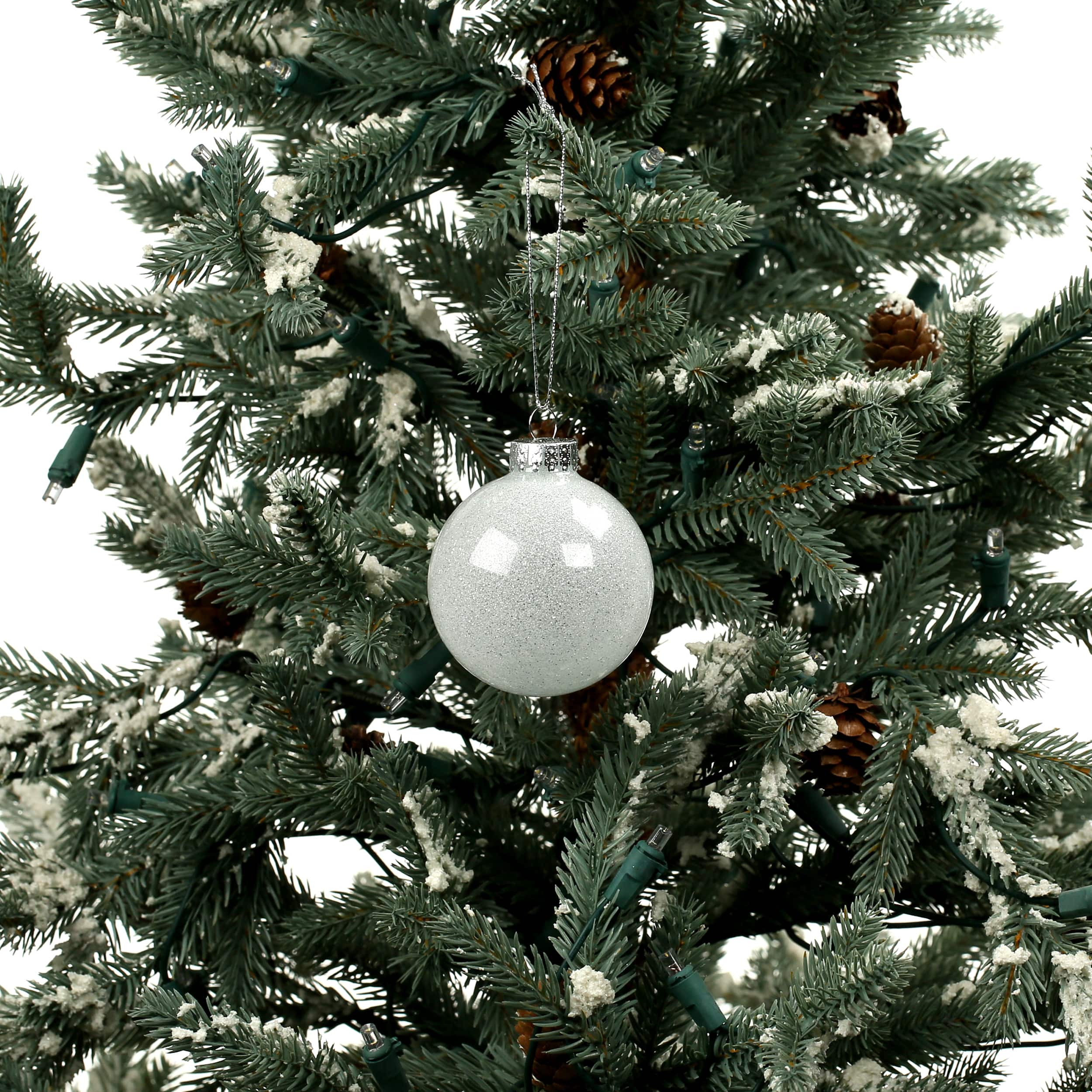 6 Pack 2.5&#x22; Glitter Glass Ball Ornaments by Ashland&#xAE;