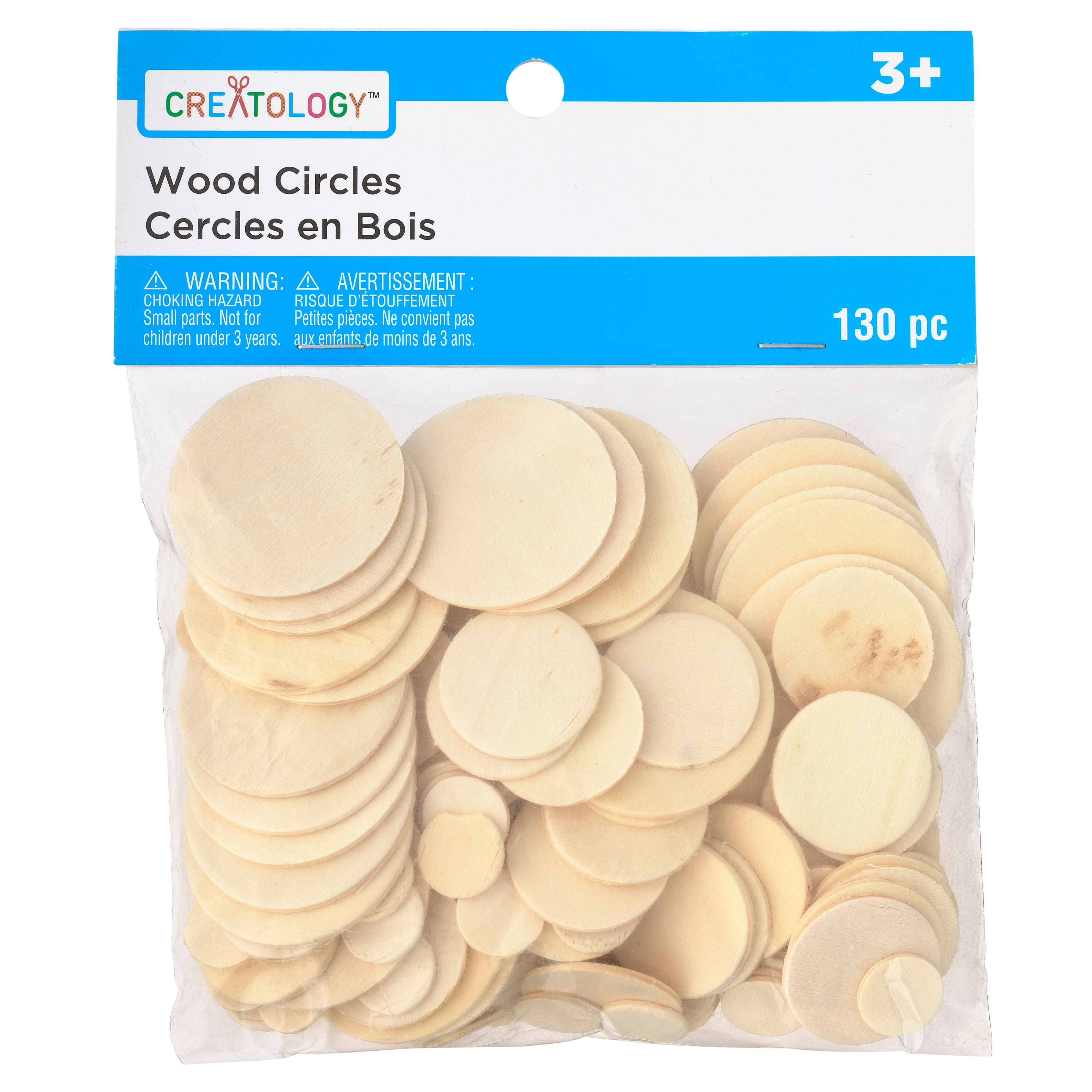 12 Packs: 130 ct. (1,560 total) Wood Circles by Creatology&#x2122;