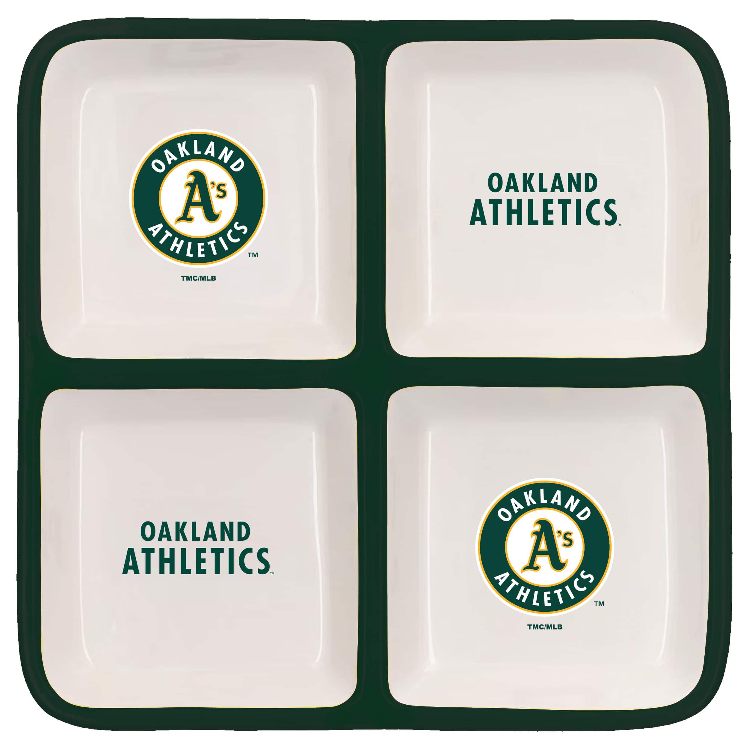 The Memory Company MLB 4 Section Square Ceramic Tray