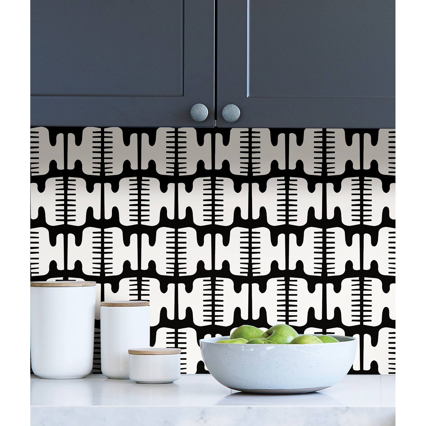 NuWallpaper Black Pepper Paperie Shift Peel &#x26; Stick Wallpaper