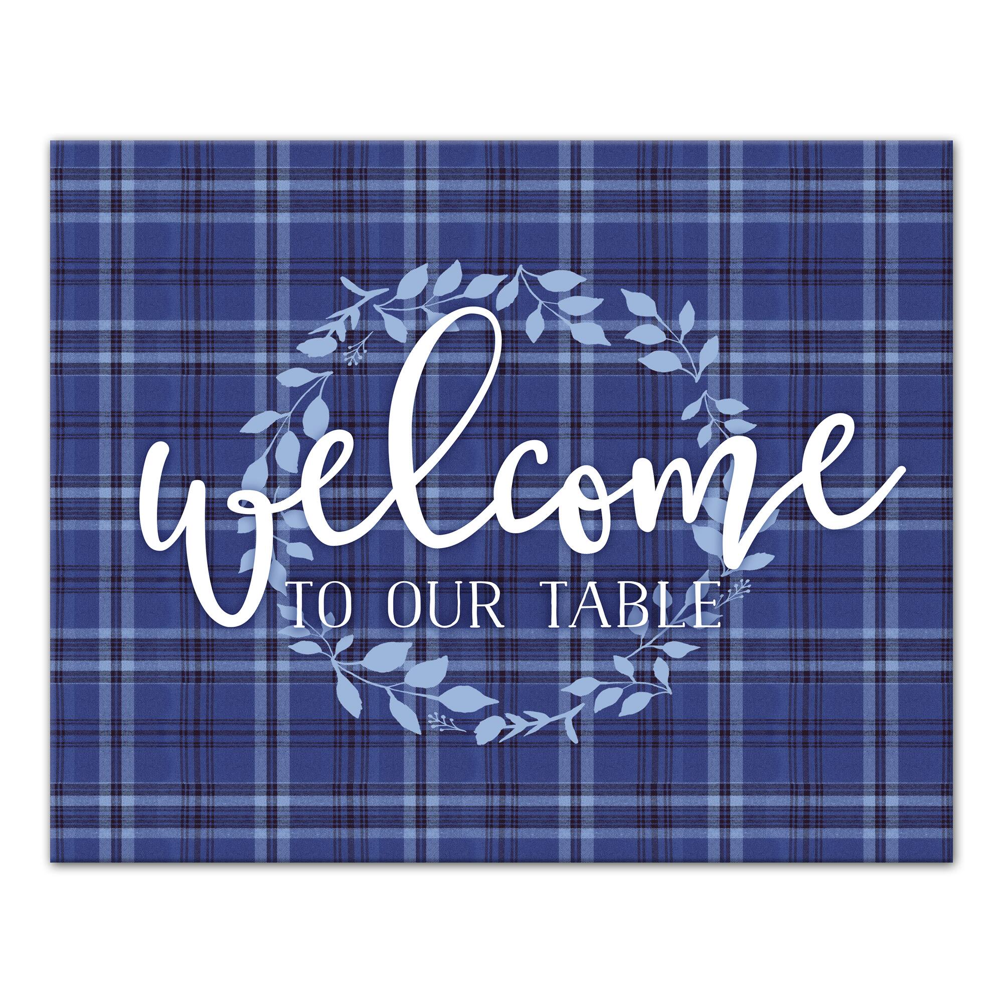 Welcome To Our Table Canvas Wall Art