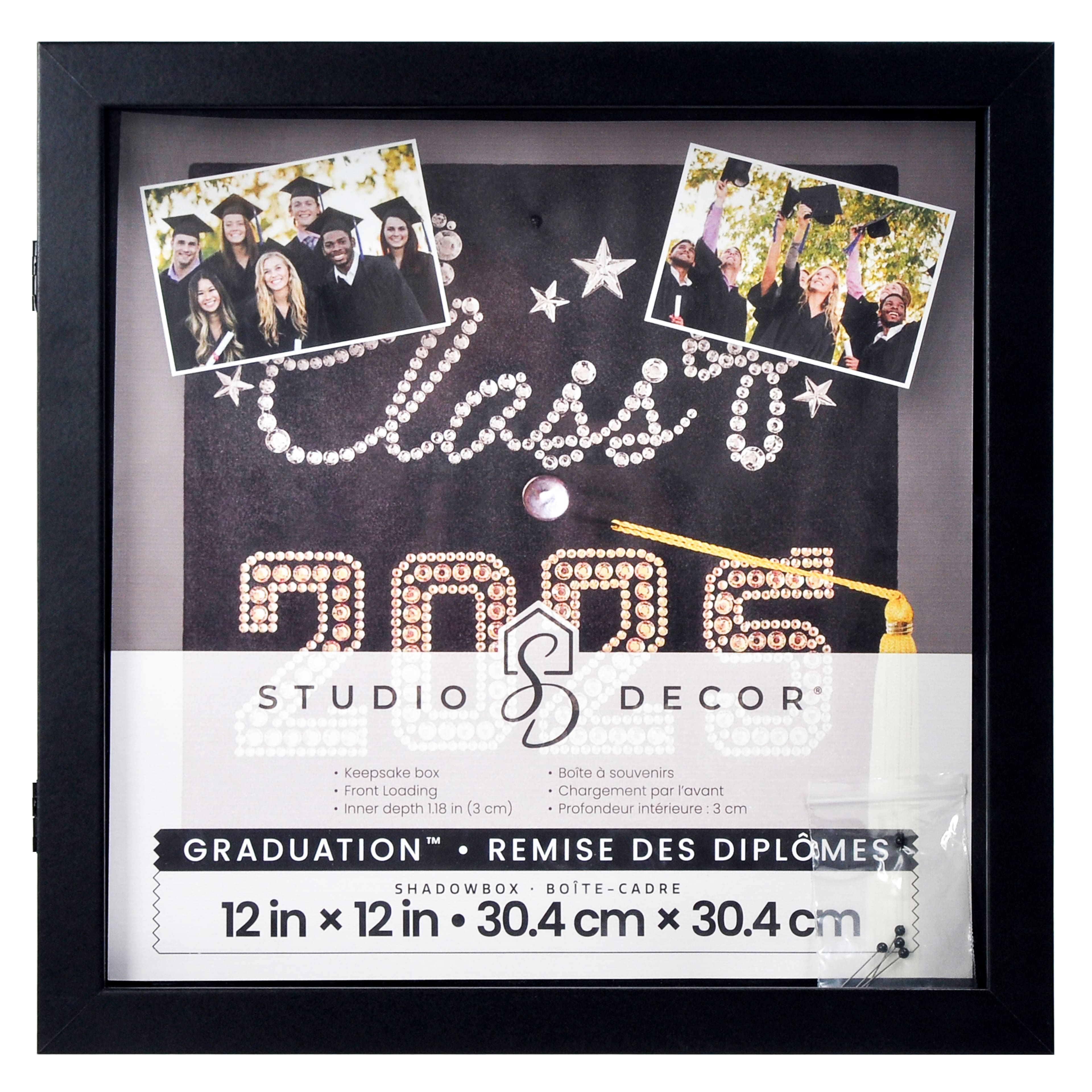 Graduation&#x2122; 12&#x22; x 12&#x22; Black Front Loading Shadowbox by Studio D&#xE9;cor&#xAE;