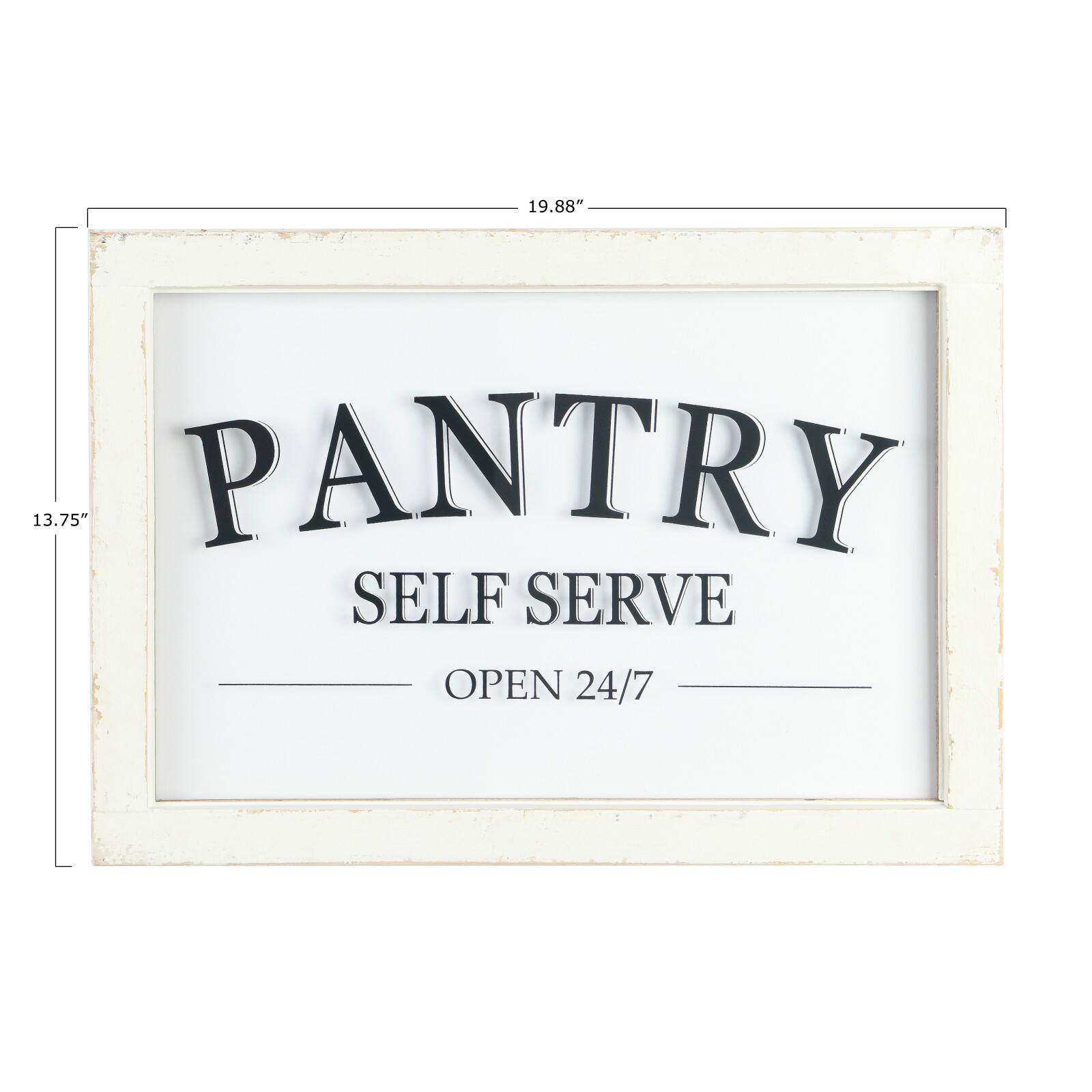Hello Honey&#xAE; Distressed Wood Framed Pantry Sign