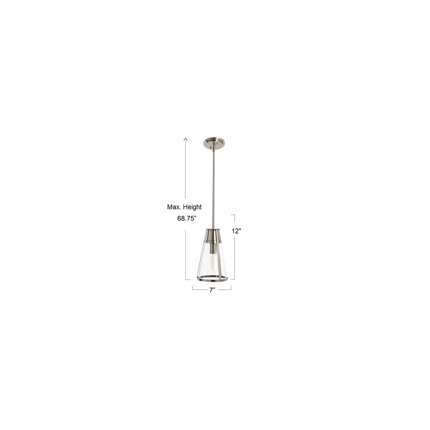 Hello Honey® Robert Stevenson Lighting Jaxon Metal & Seedy Glass Ceiling Light