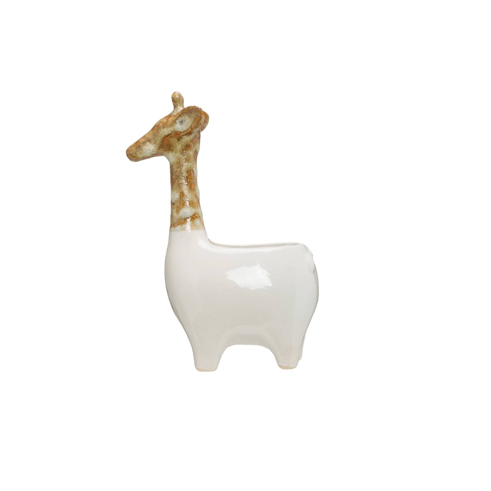 Giraffe Brown Planter Fine Art Ceramics Art & Collectibles silver-trend.com