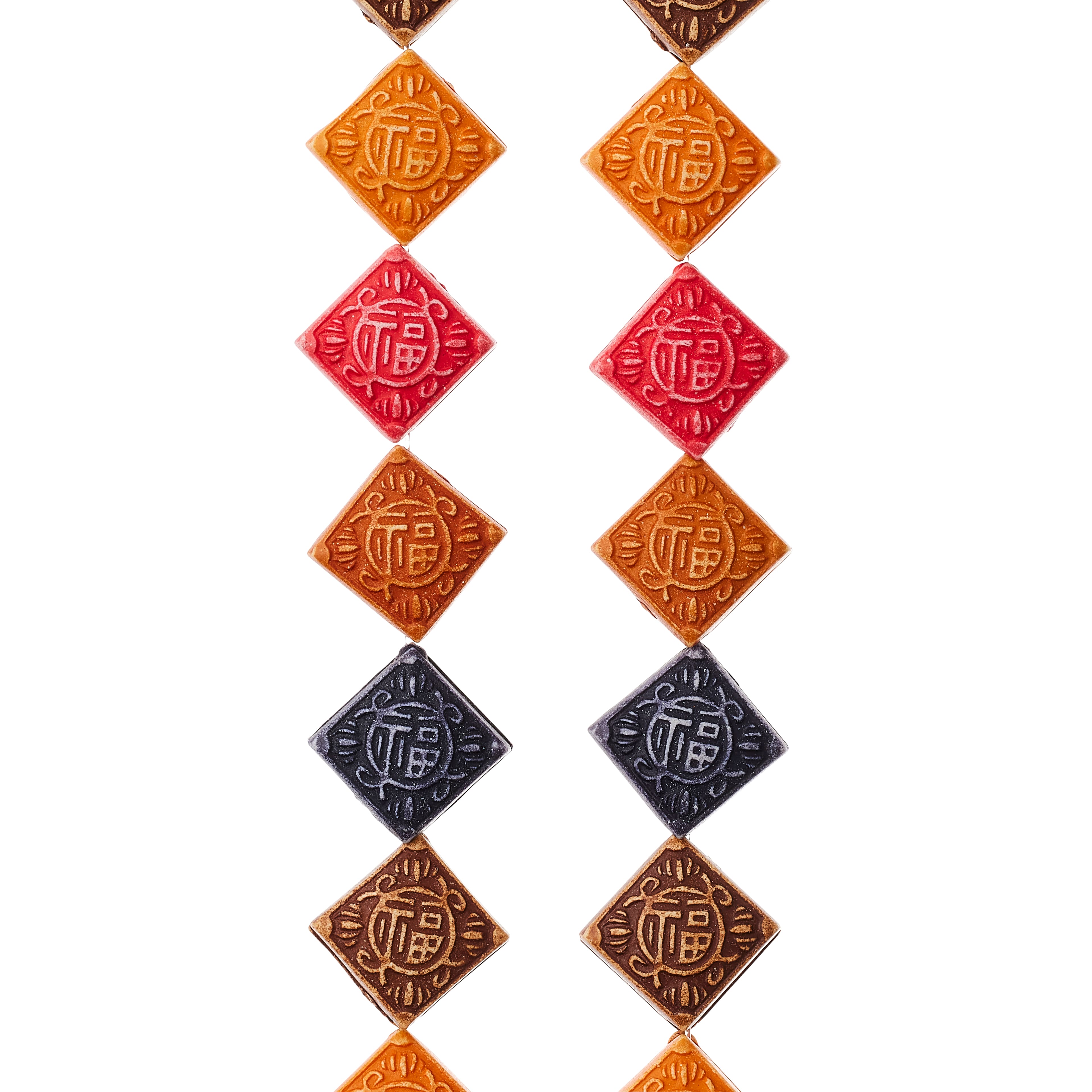 Orange Mix Diamond Resin Beads, 15mm by Bead Landing&#x2122;
