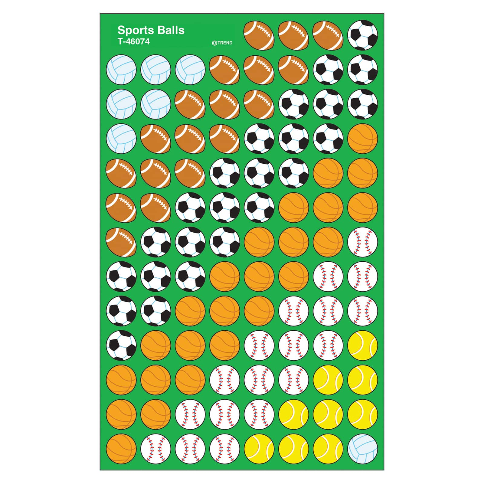 Trend Enterprises&#xAE; Sports Balls superShapes&#xAE; Stickers, 800ct.