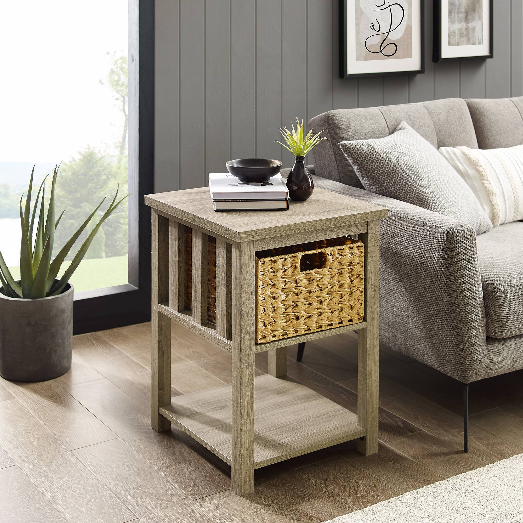 Walker Edison 18&#x22; Mission Storage Side Table