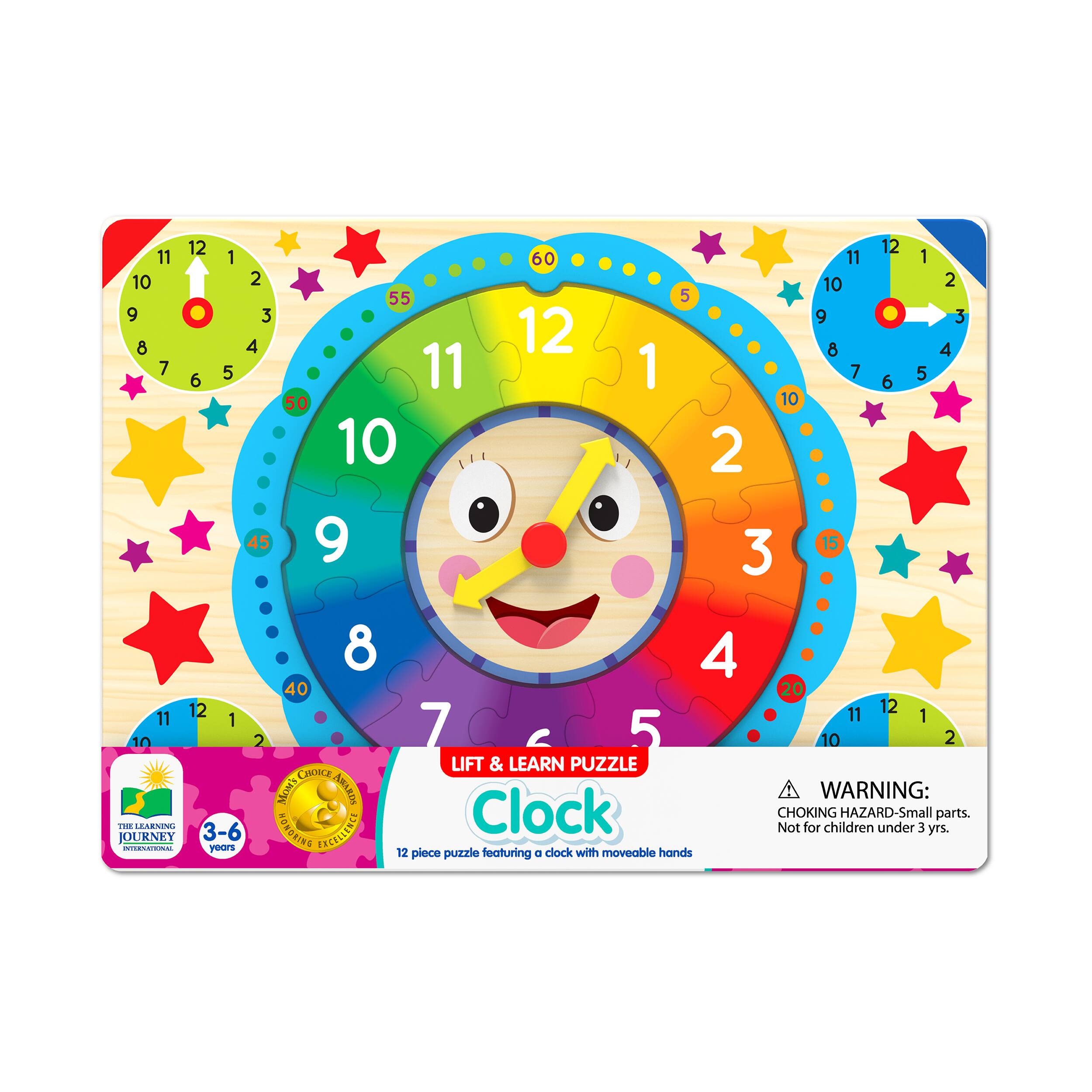 Lift &#x26; Learn Puzzle - Clock: 12 Pcs