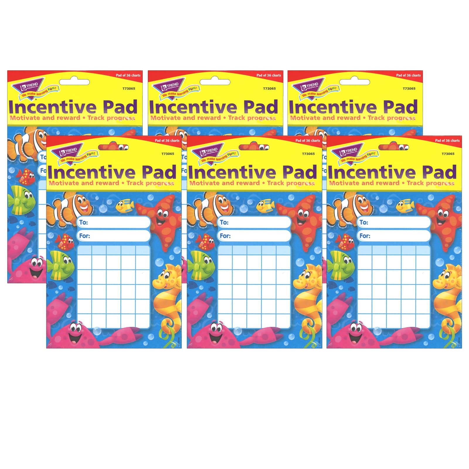 Trend Enterprises® Sea Buddies™ Incentive Pad, 6ct.