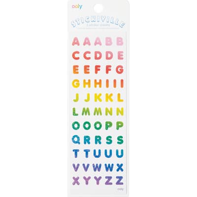 Ooly Stickiville Holographic Glitter Rainbow Letters Skinny Sticker ...