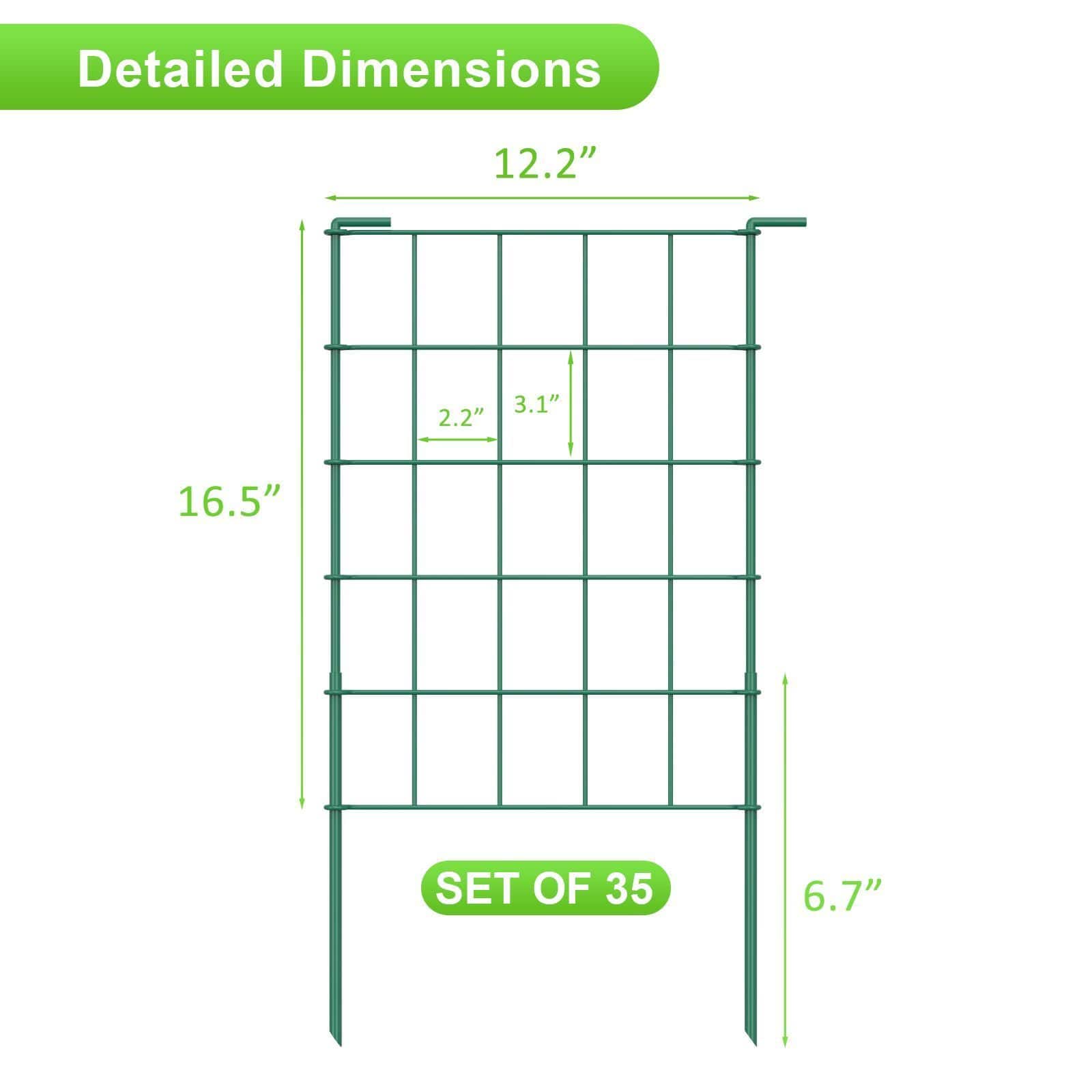 NEX™ Green Rustproof Metal Folding Fence, 35ct.