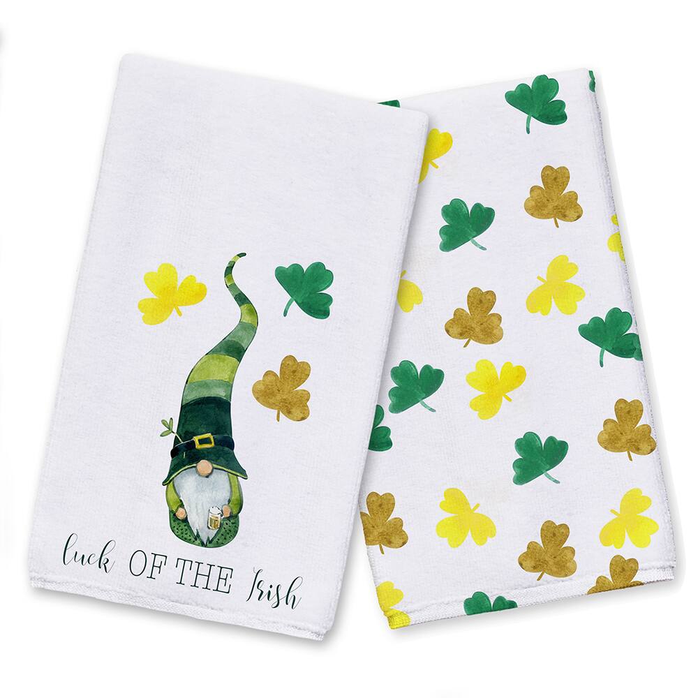 Gnome Luck Irish Set Tea Towel Set of 2
