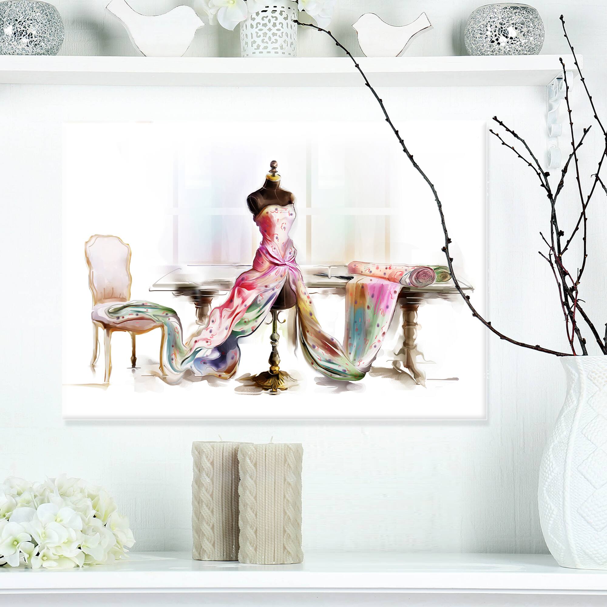 Designart - Dressed Tabletop Mannequin - Abstract Print On Canvas