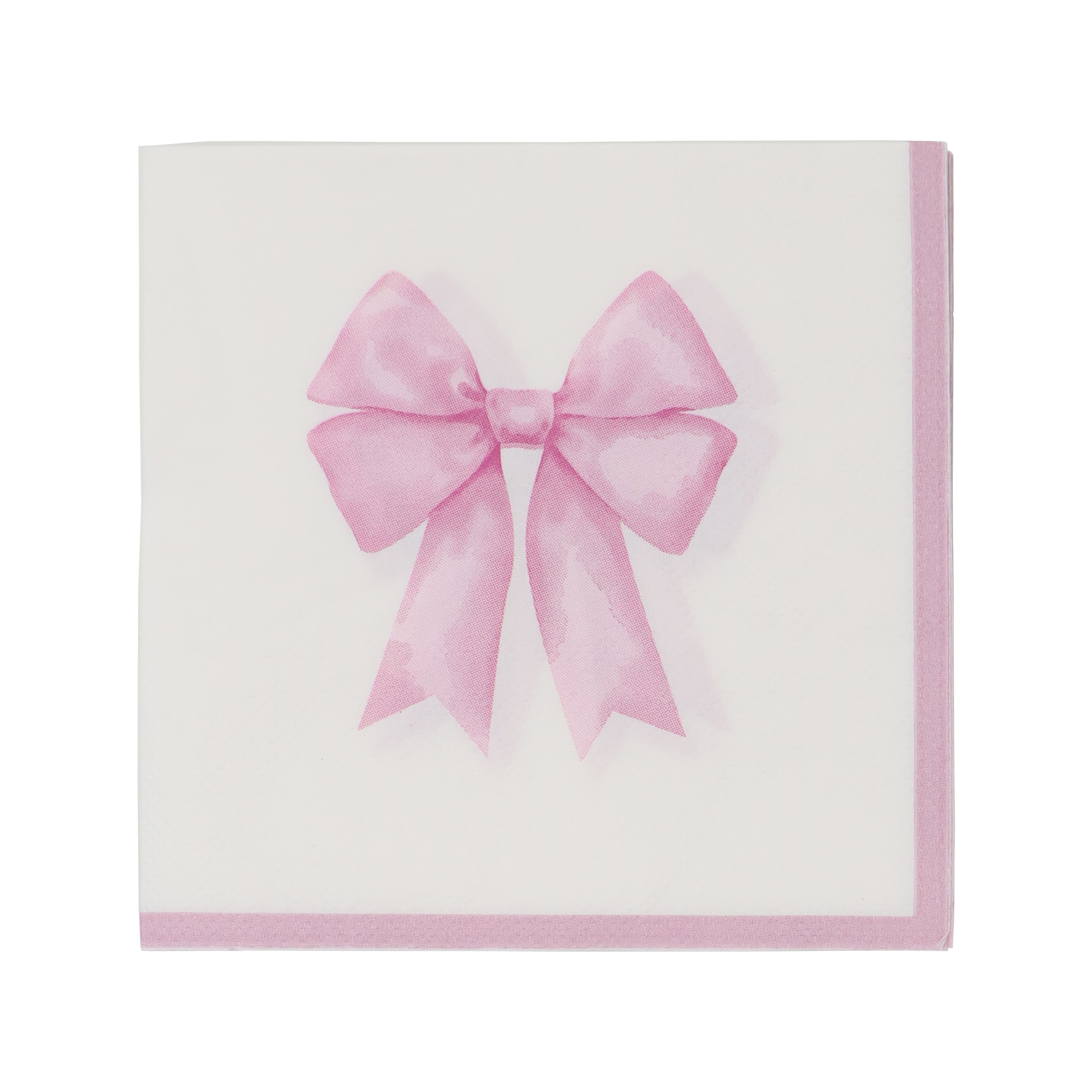 Pink Bow Paper Beverage Napkins, 20ct. by Celebrate It™