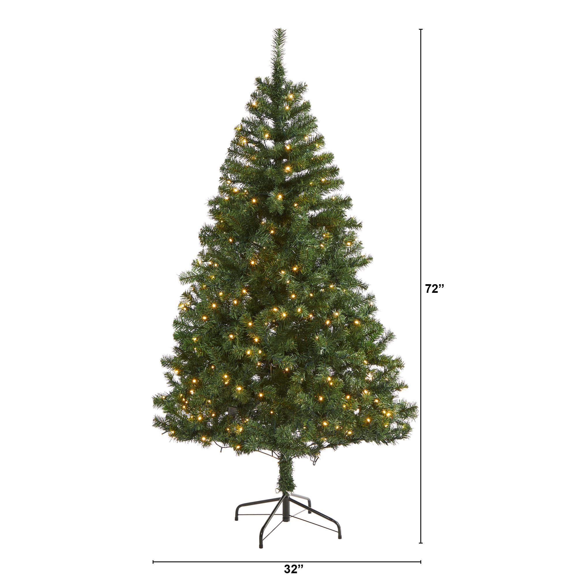 6ft. Pre-Lit Northern Tip Pine Artificial Christmas Tree, Clear LED Lights