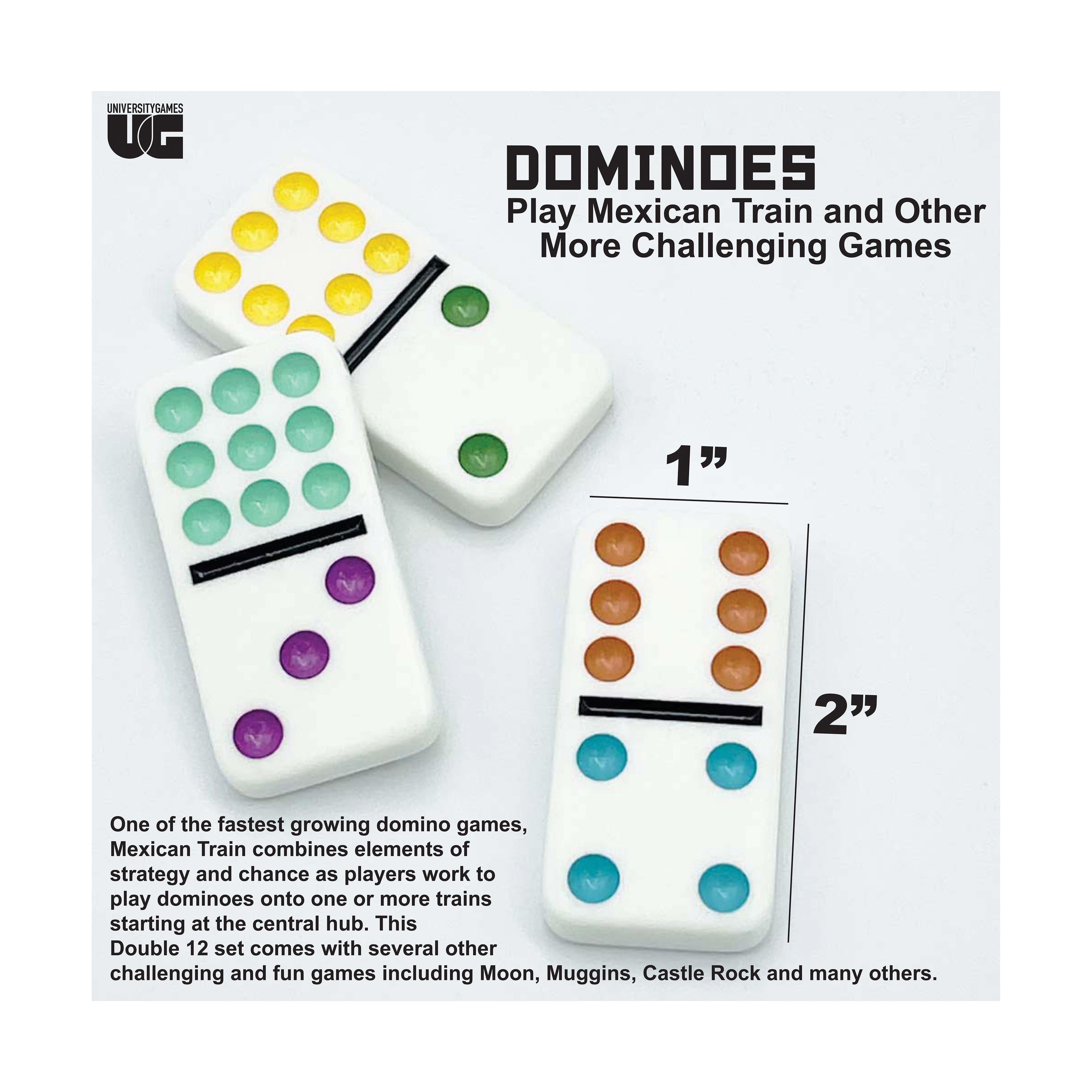 Double 12 Mexican Train Dominoes