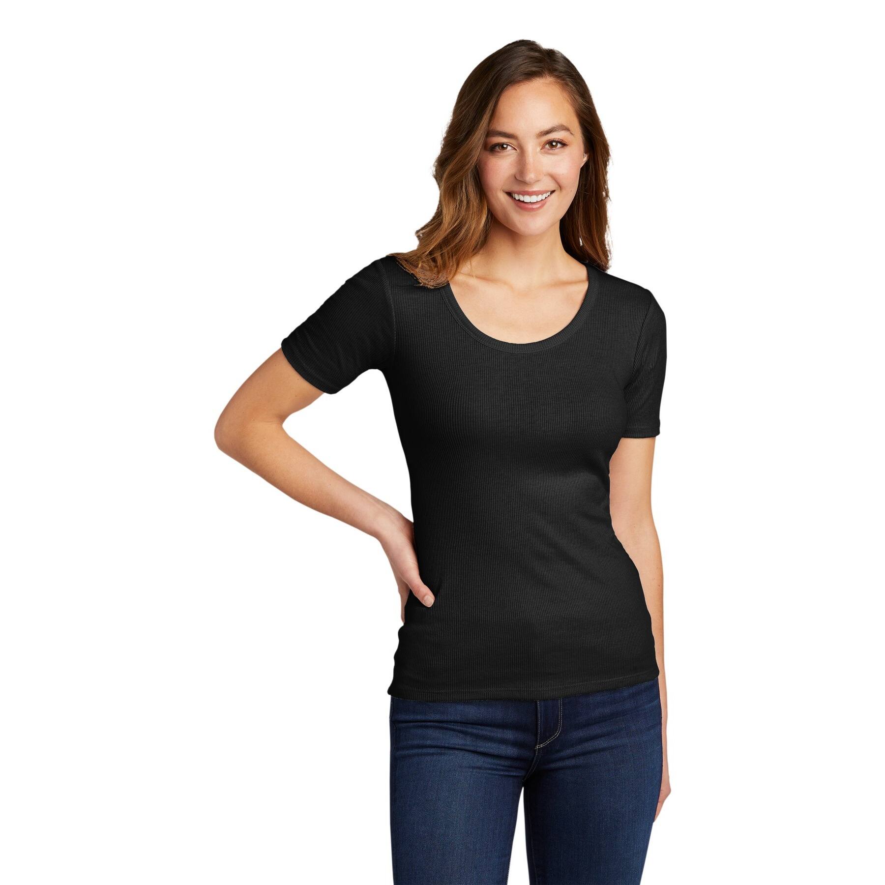 District® V.I.T.™ Women's Rib Scoop Neck T-Shirt