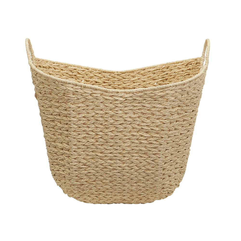 Household Essentials 17.5" Woven Paper Rope Basket with Handles