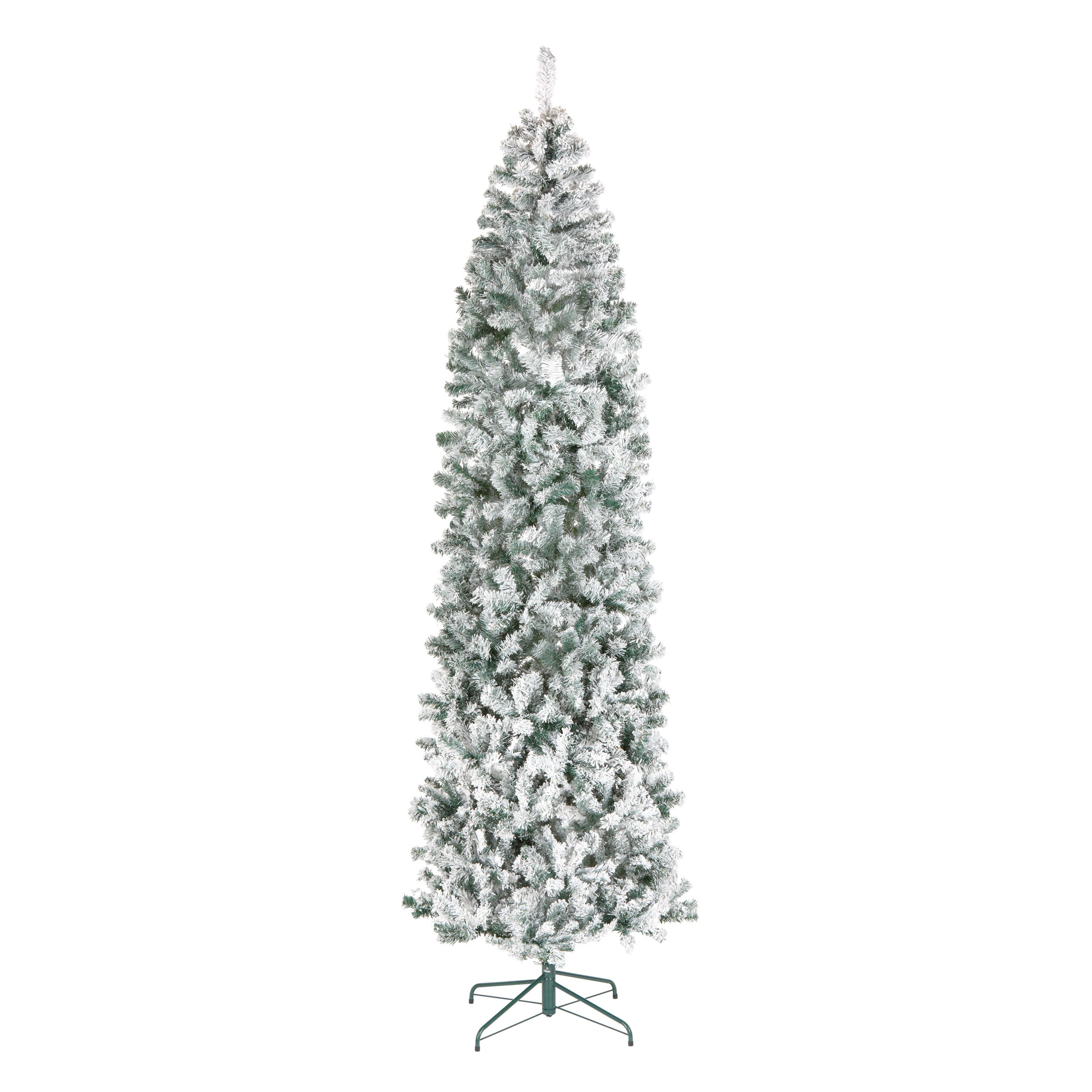 9ft. Unlit Acacia Flocked Artificial Christmas Tree