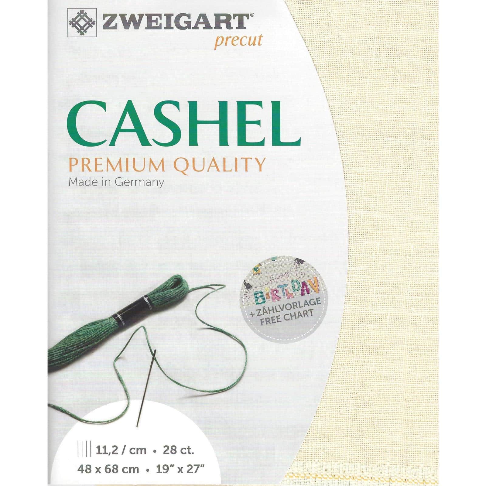 Zweigart® Cashel Precut 28 Count Premium Fabric, 19" x 27"